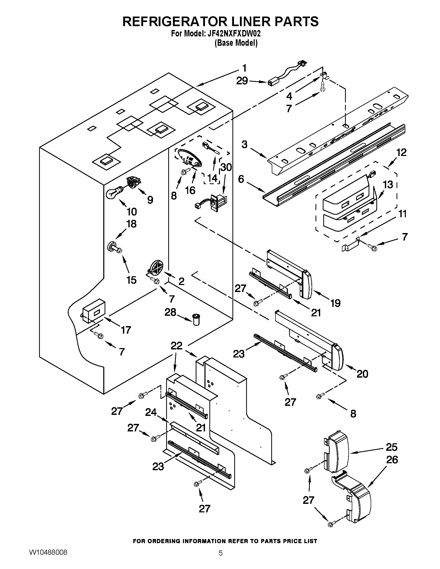 04 - REFRIGERATOR LINER PARTS