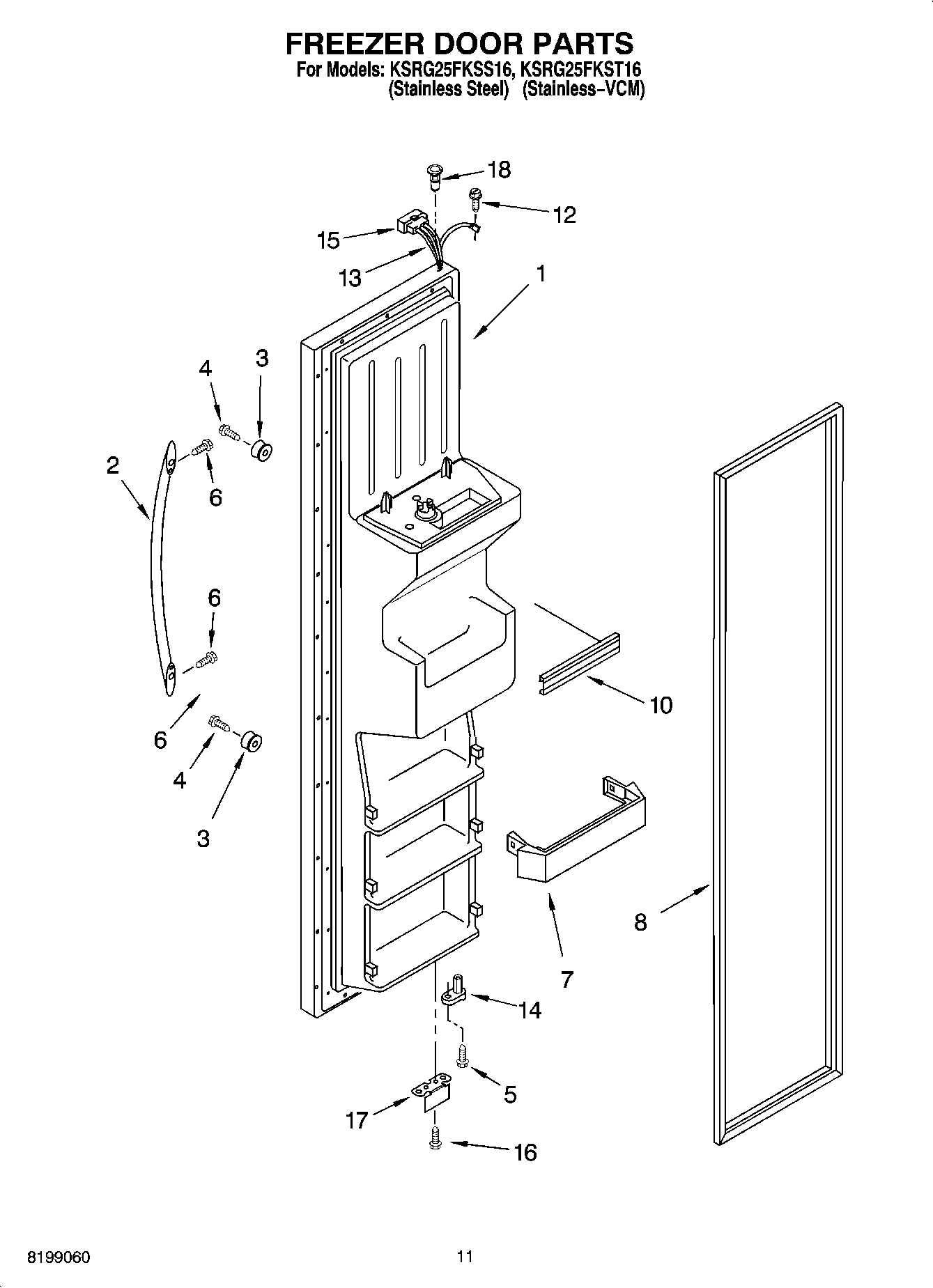 07 - FREEZER DOOR PARTS
