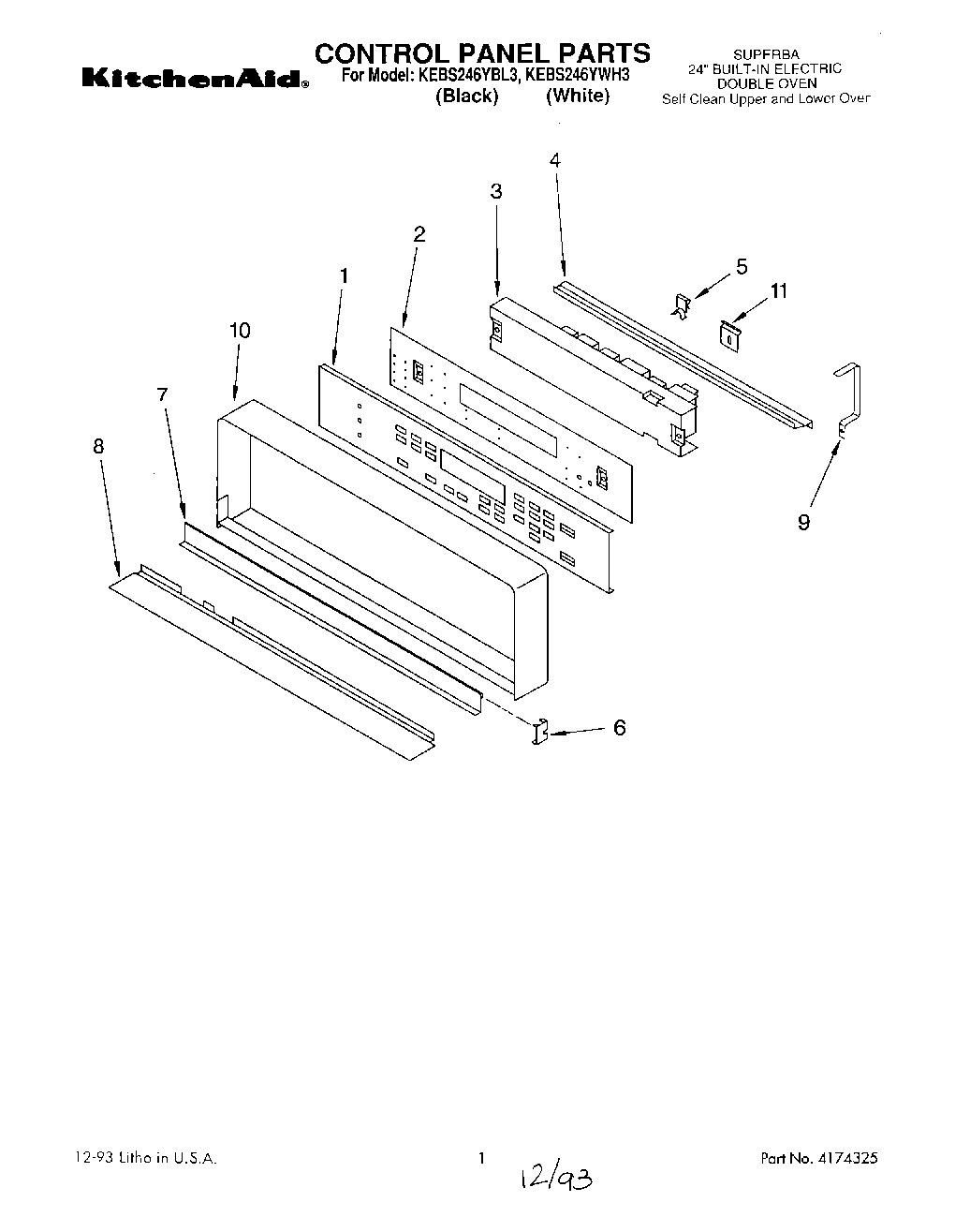 01 - CONTROL PANEL, LIT/OPTIONAL