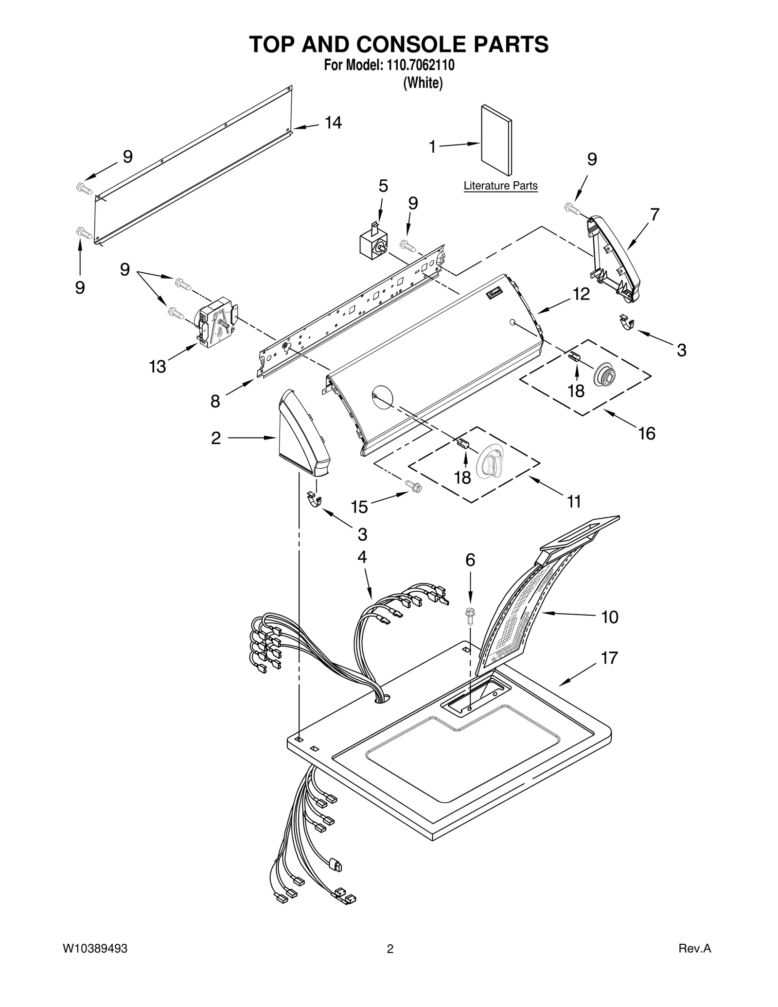 TOP AND CONSOLE PARTS