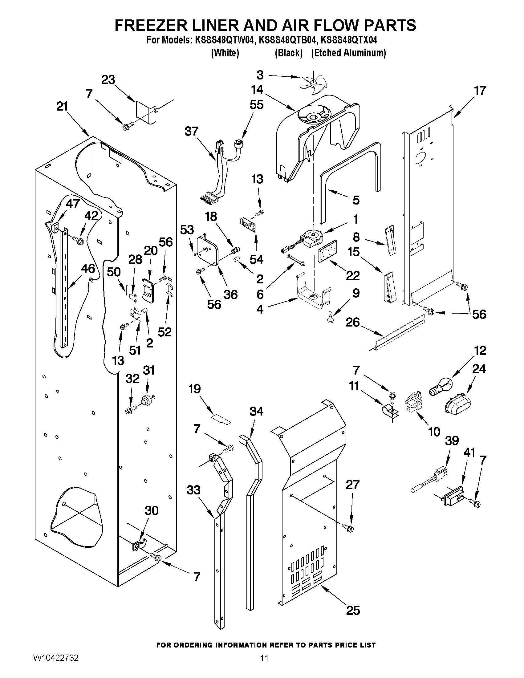 08 - FREEZER LINER AND AIR FLOW PARTS