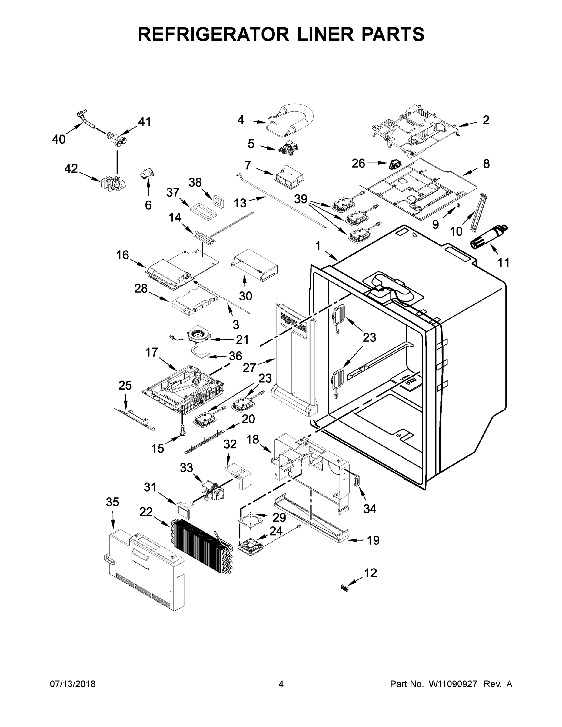 03 - REFRIGERATOR LINER PARTS