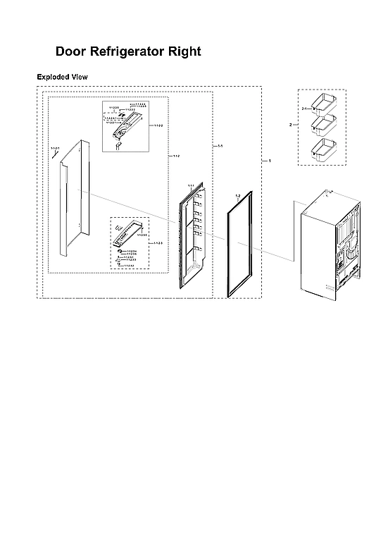 Right Refrigerator Door Parts