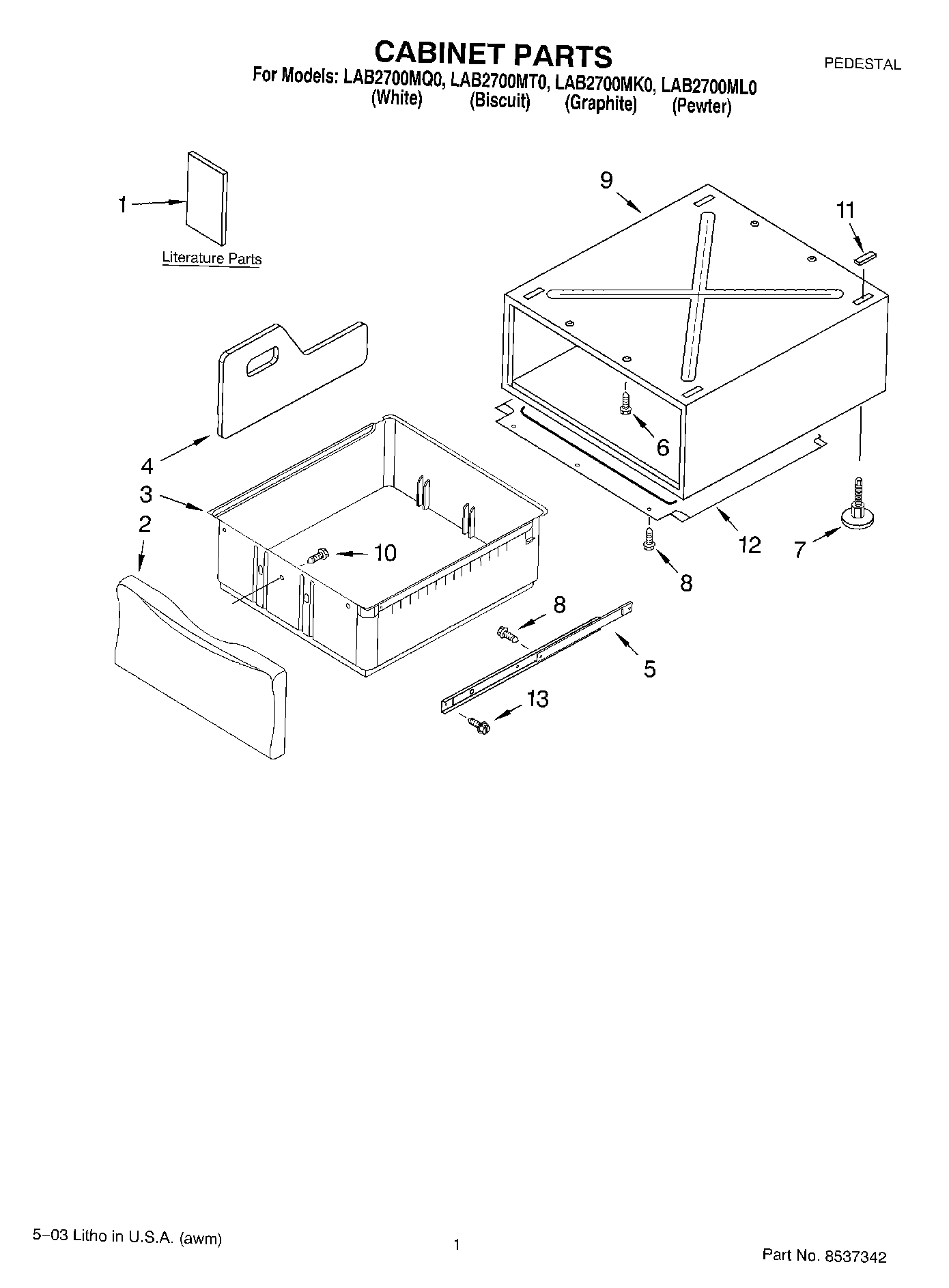 01 - CABINET PARTS