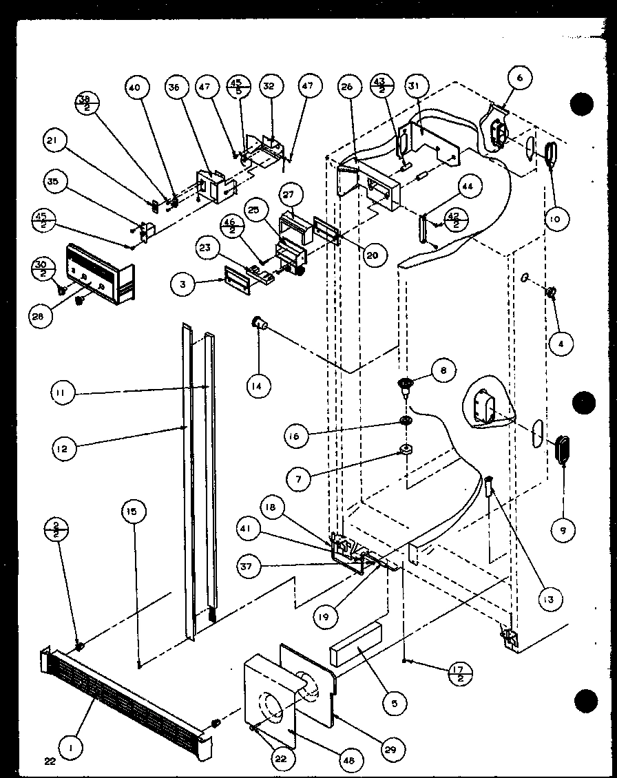 16 - REF/FZ CONTROLS AND CABINET PARTS