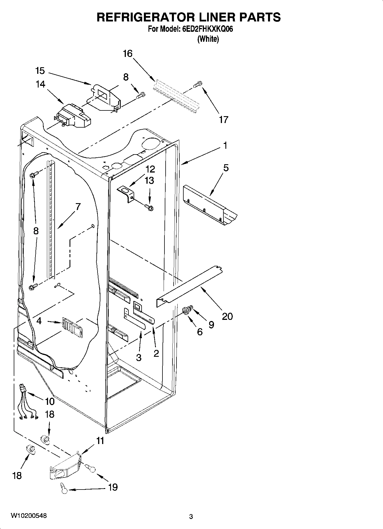 02 - REFRIGERATOR LINER PARTS