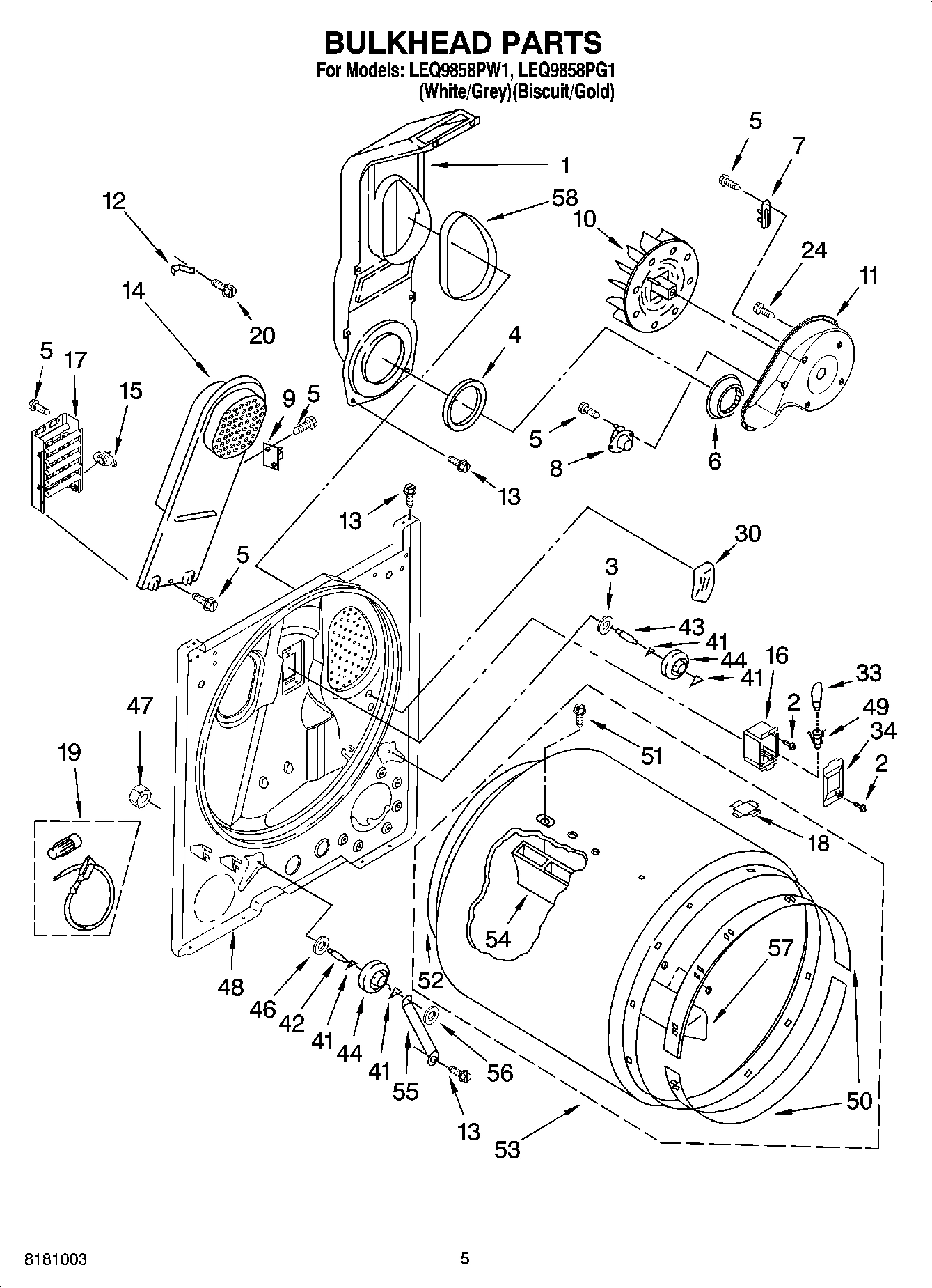 03 - BULKHEAD PARTS, OPTIONAL PARTS (NOT INCLUDED)