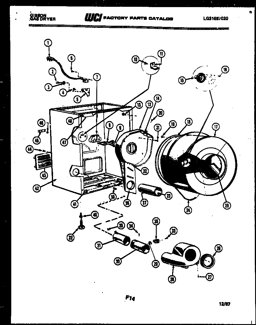 02 - CABINET, DRUM AND BLOWER HOUSING