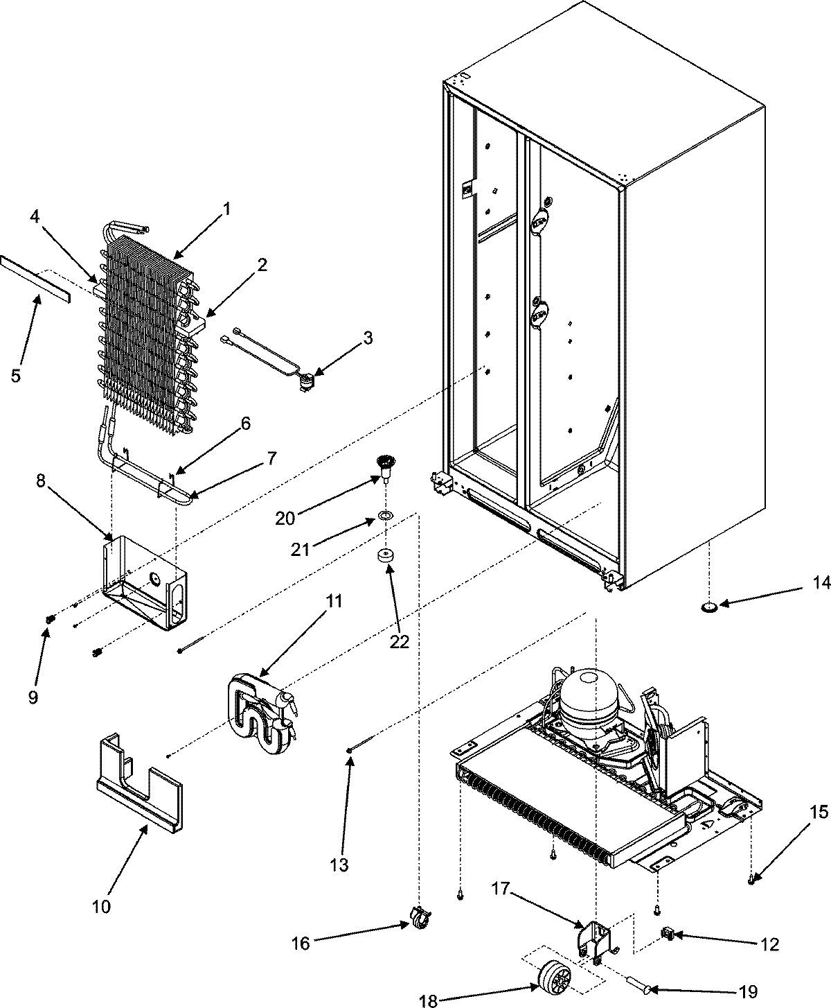 06 - EVAPORATOR ASSY./ROLLERS/WATER TANK