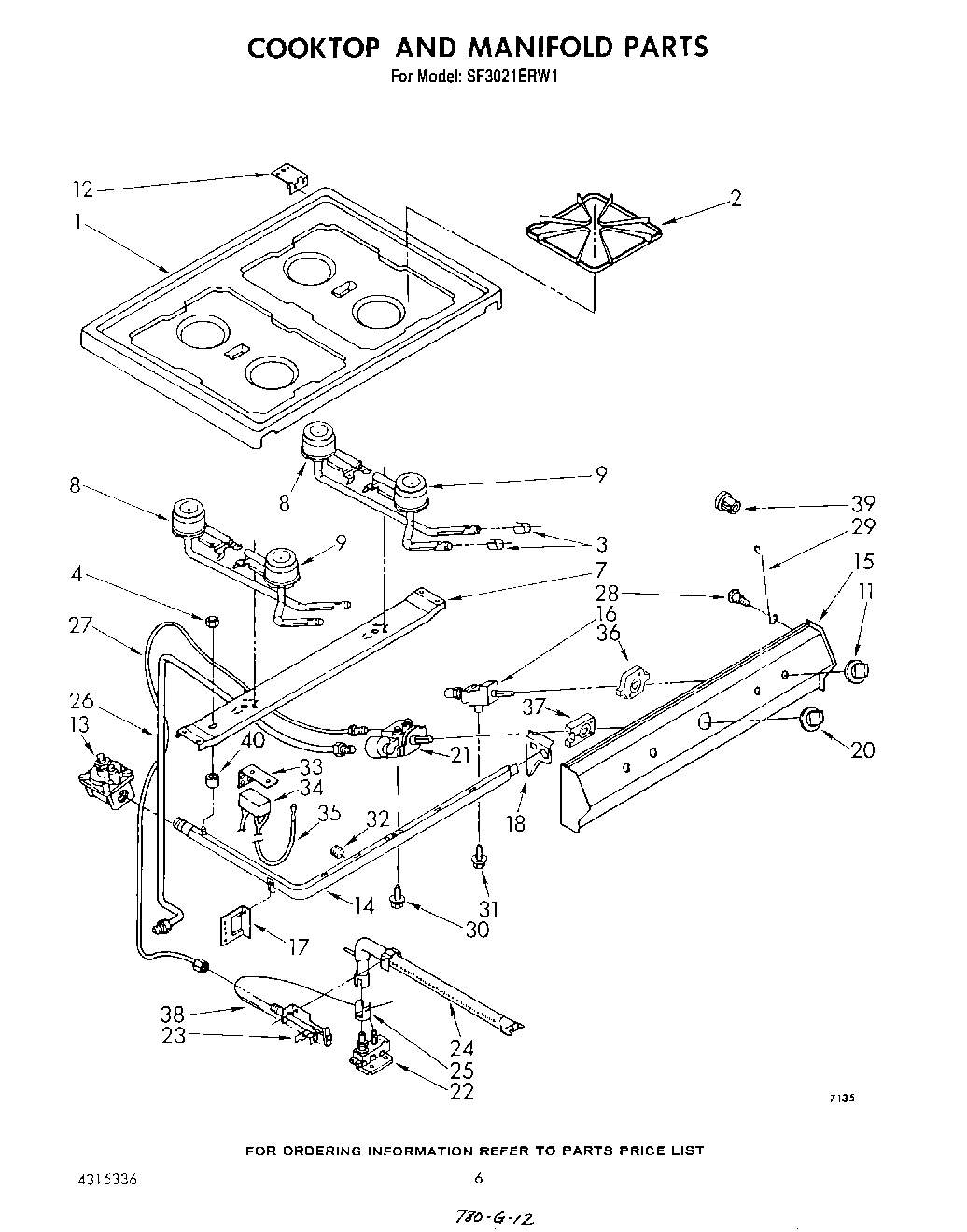 05 - COOK TOP AND MANIFOLD , LITERATURE