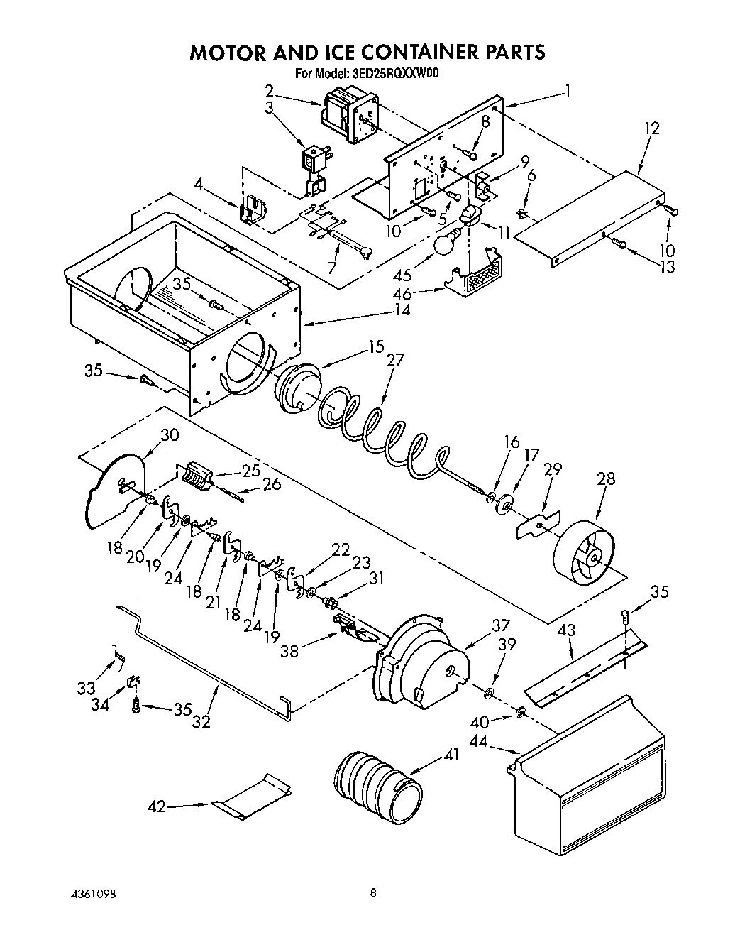 07 - MOTOR AND ICE CONTAINER