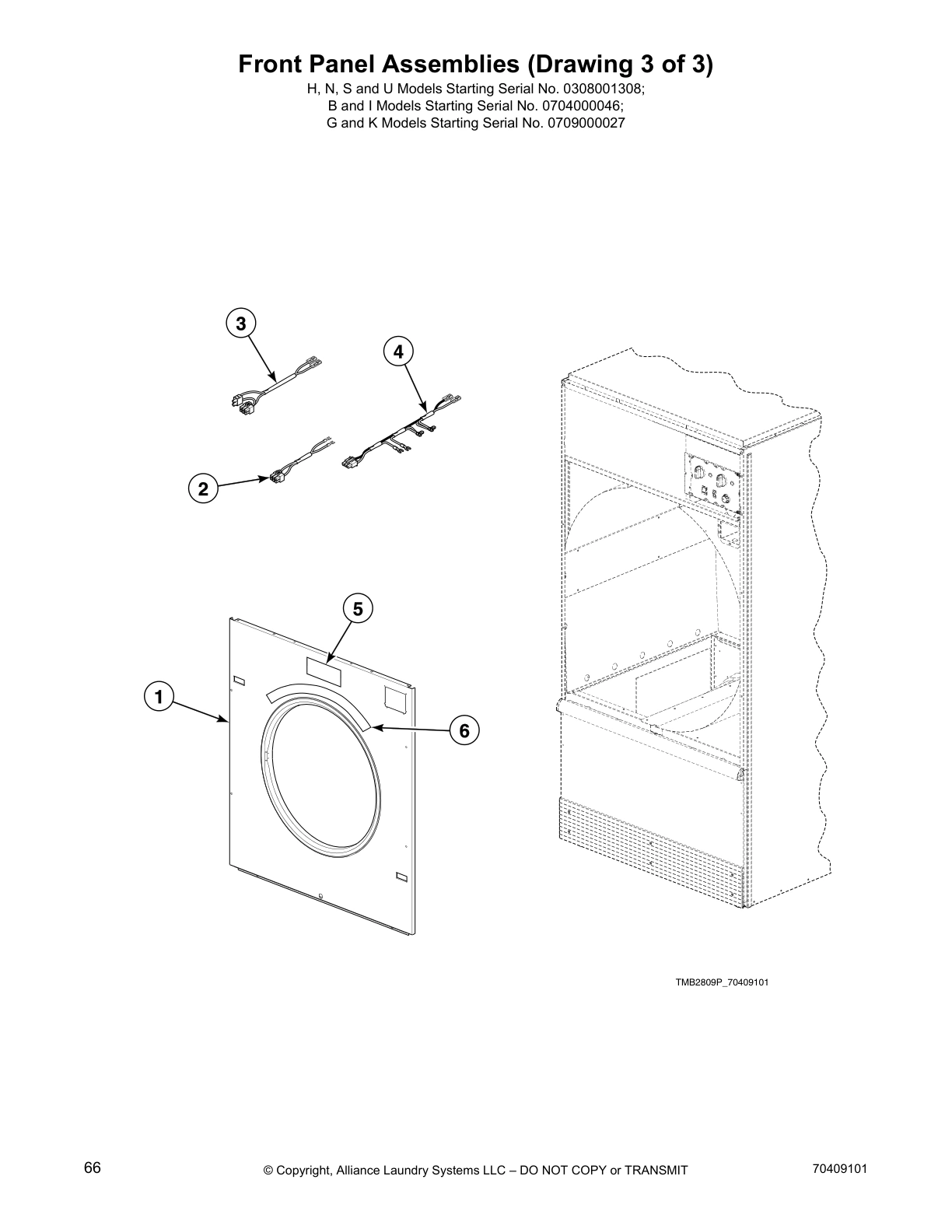 Front Panel Assemblies (Drawing 3 of 3)