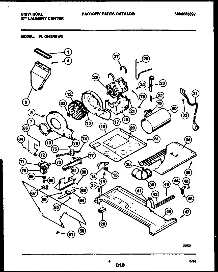 03 - MOTOR, BLOWER AND CABINET PARTS
