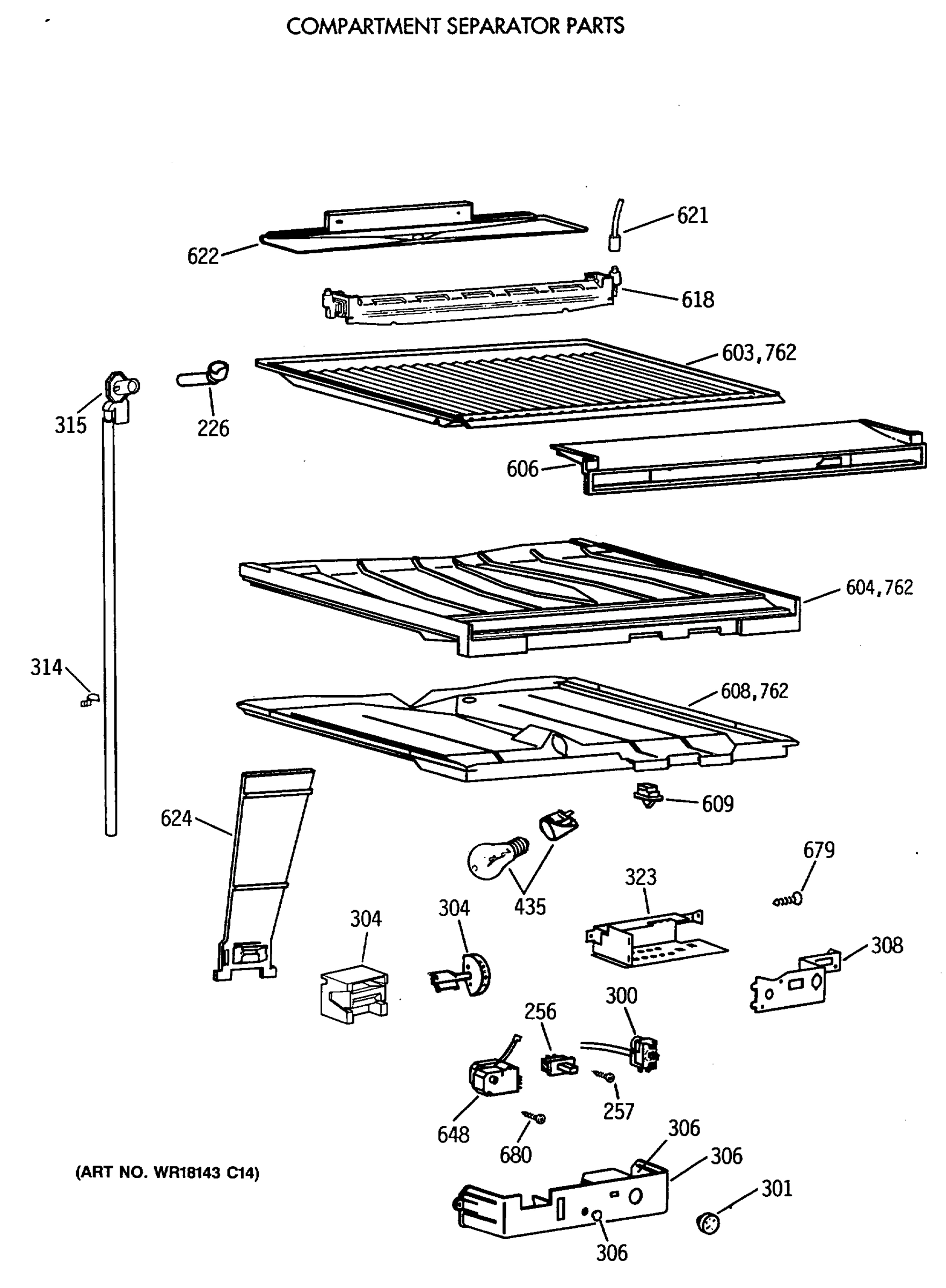 COMPARTMENT SEPARATOR PARTS