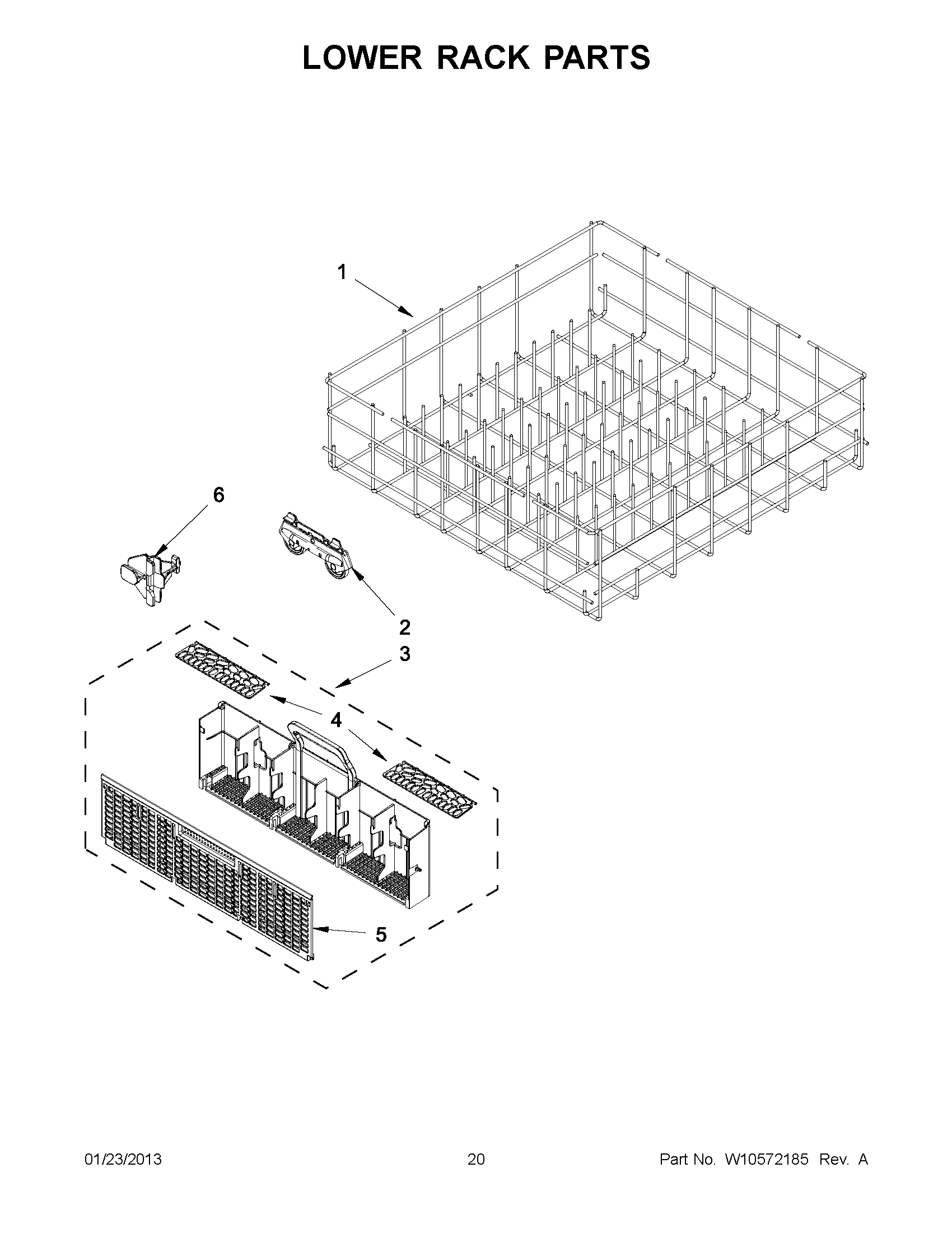 10 - LOWER RACK PARTS