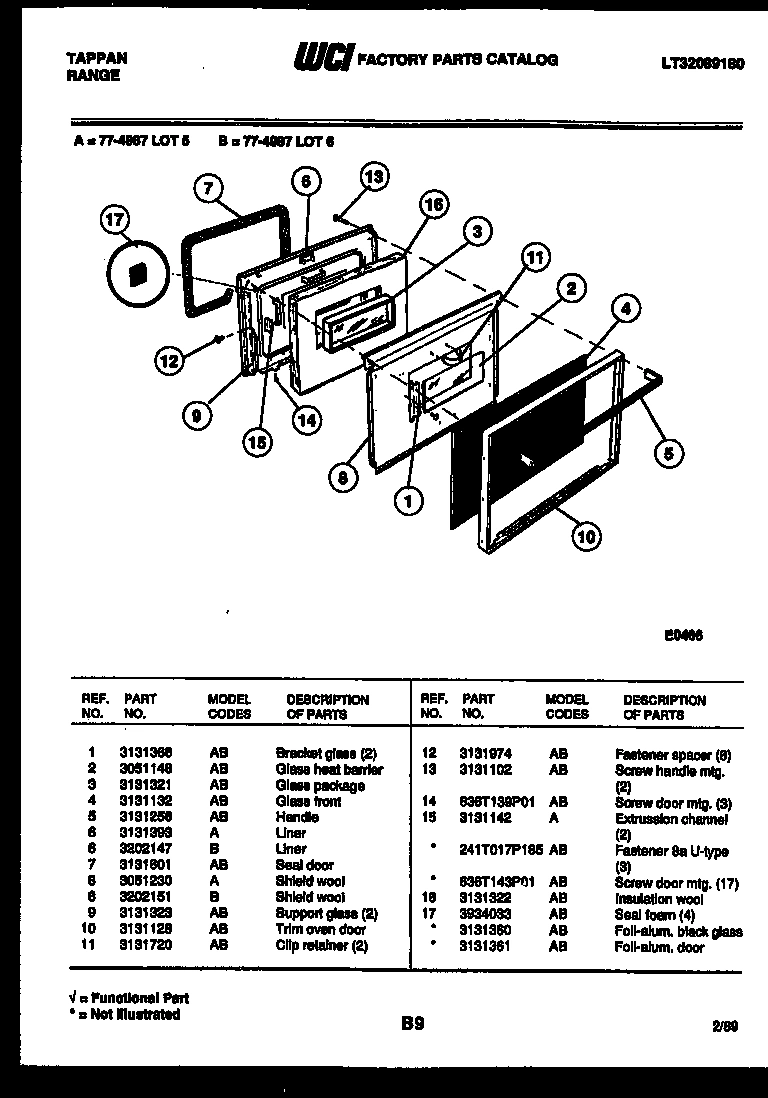 03 - LOWER OVEN DOOR PARTS
