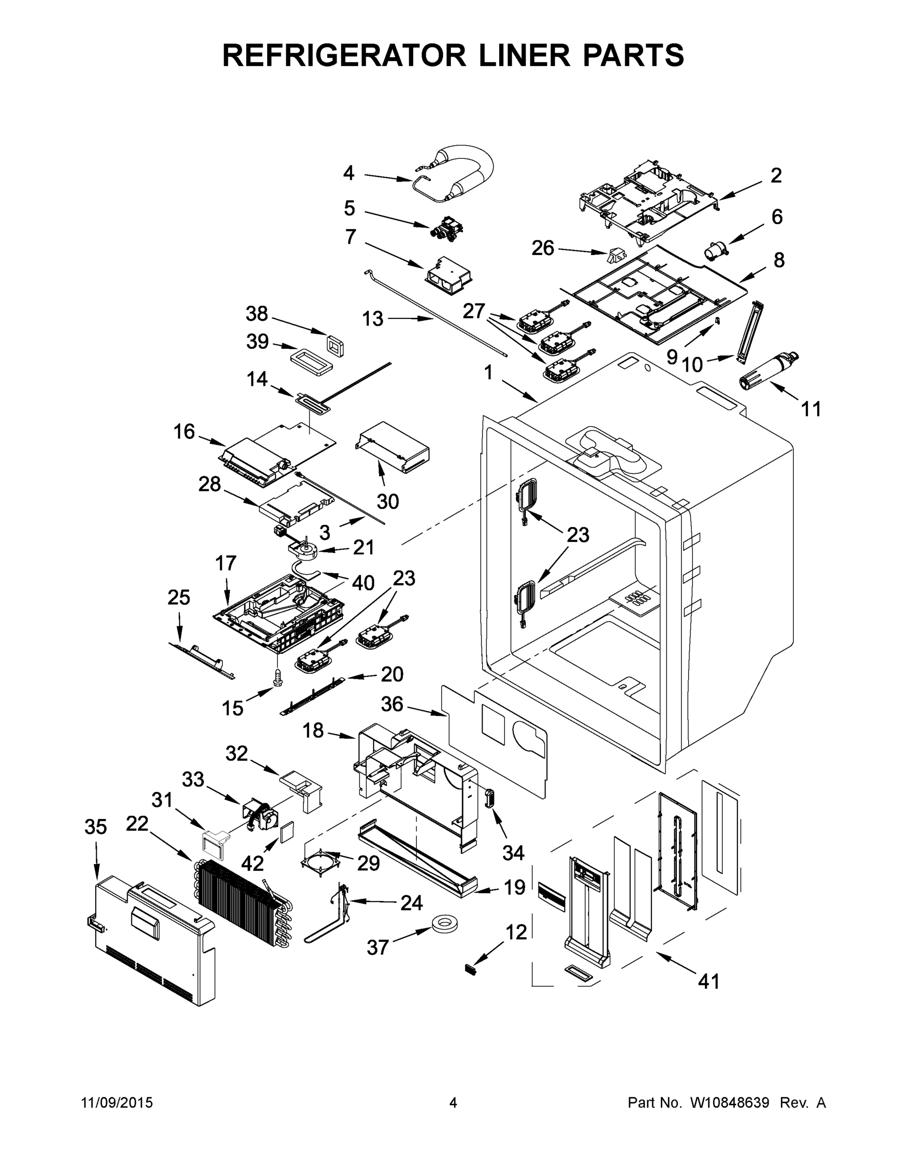 03 - REFRIGERATOR LINER PARTS
