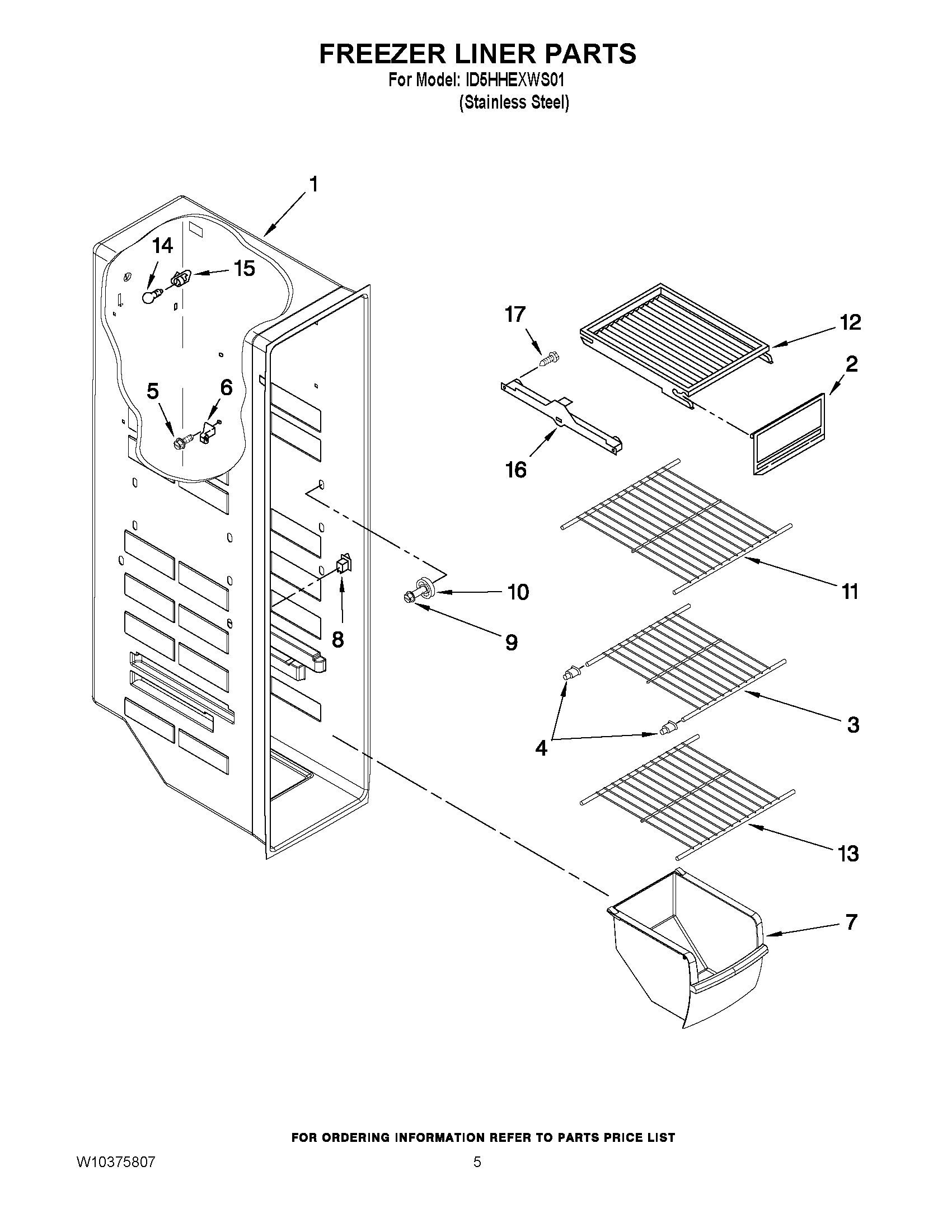 04 - FREEZER LINER PARTS