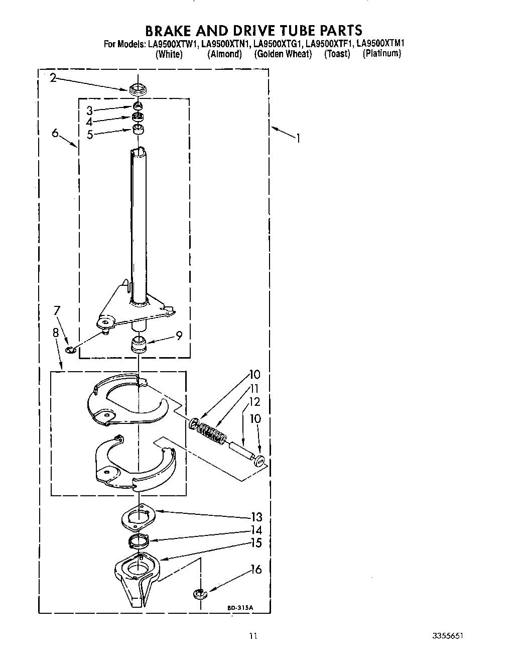 10 - BRAKE AND DRIVE TUBE
