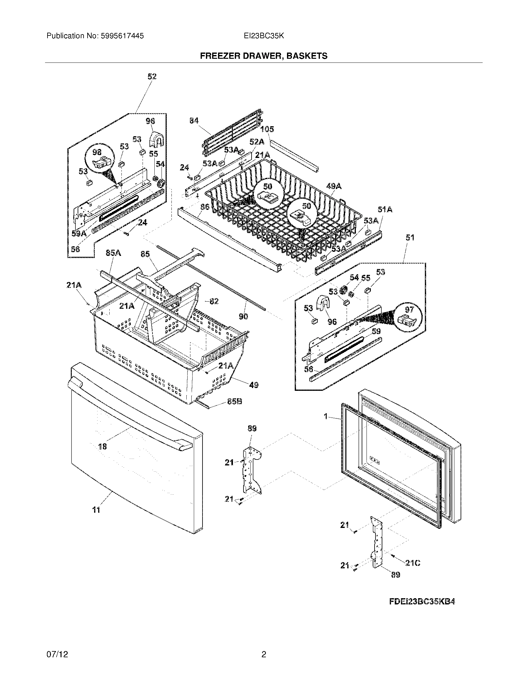 03 - FREEZER DRAWER, BASKETS