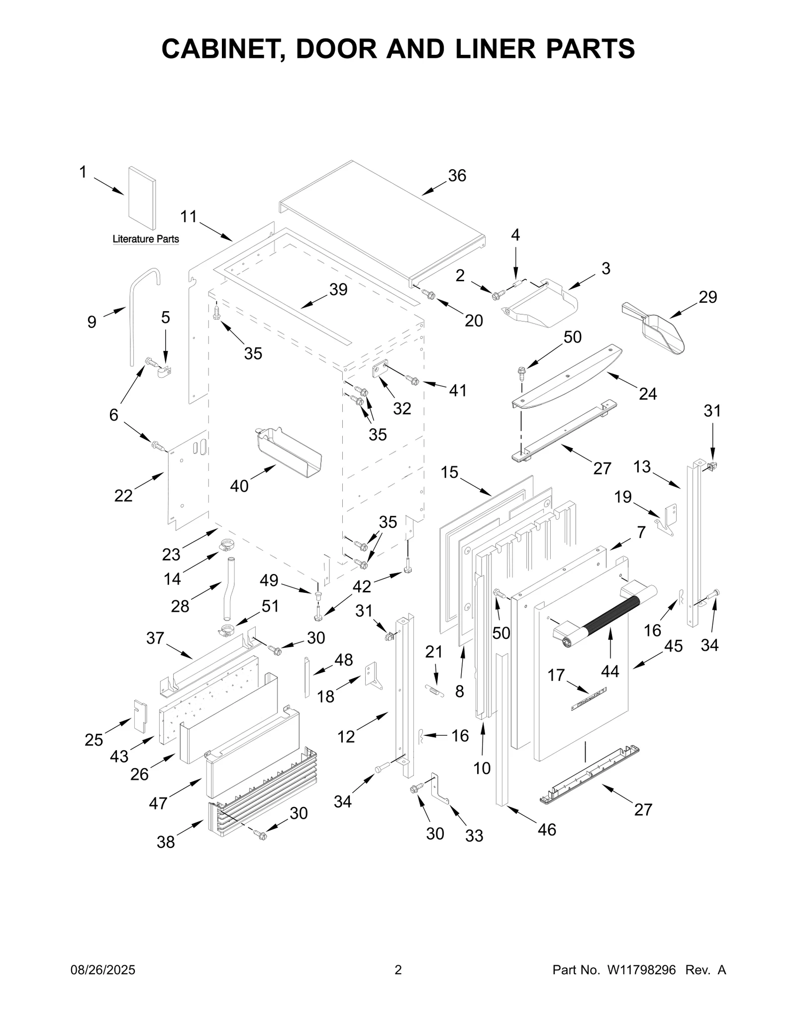 CABINET, DOOR AND LINER PARTS