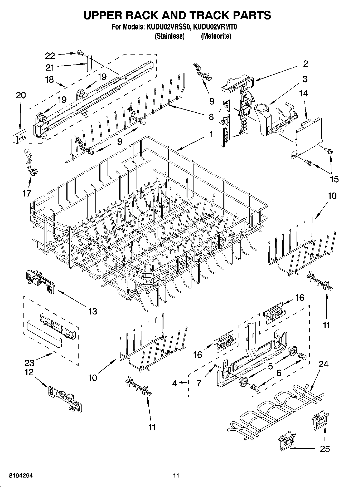09 - UPPER RACK AND TRACK PARTS