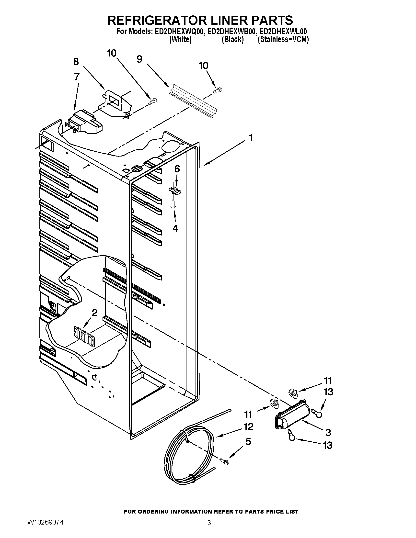 02 - REFRIGERATOR LINER PARTS