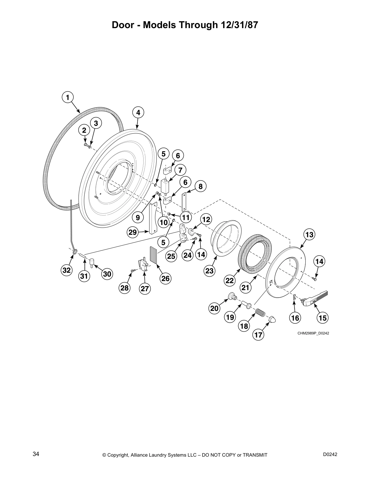 Door - Models Through 12/31/87