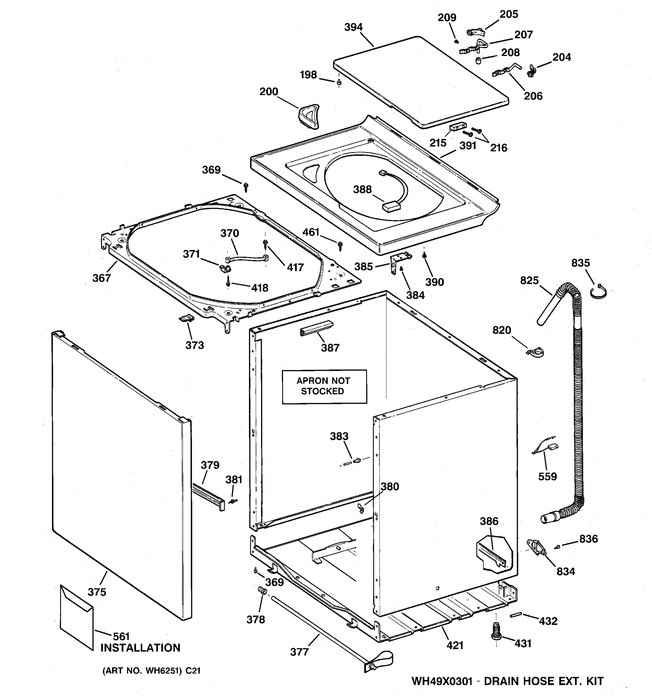 CABINET, COVER & FRONT PANEL