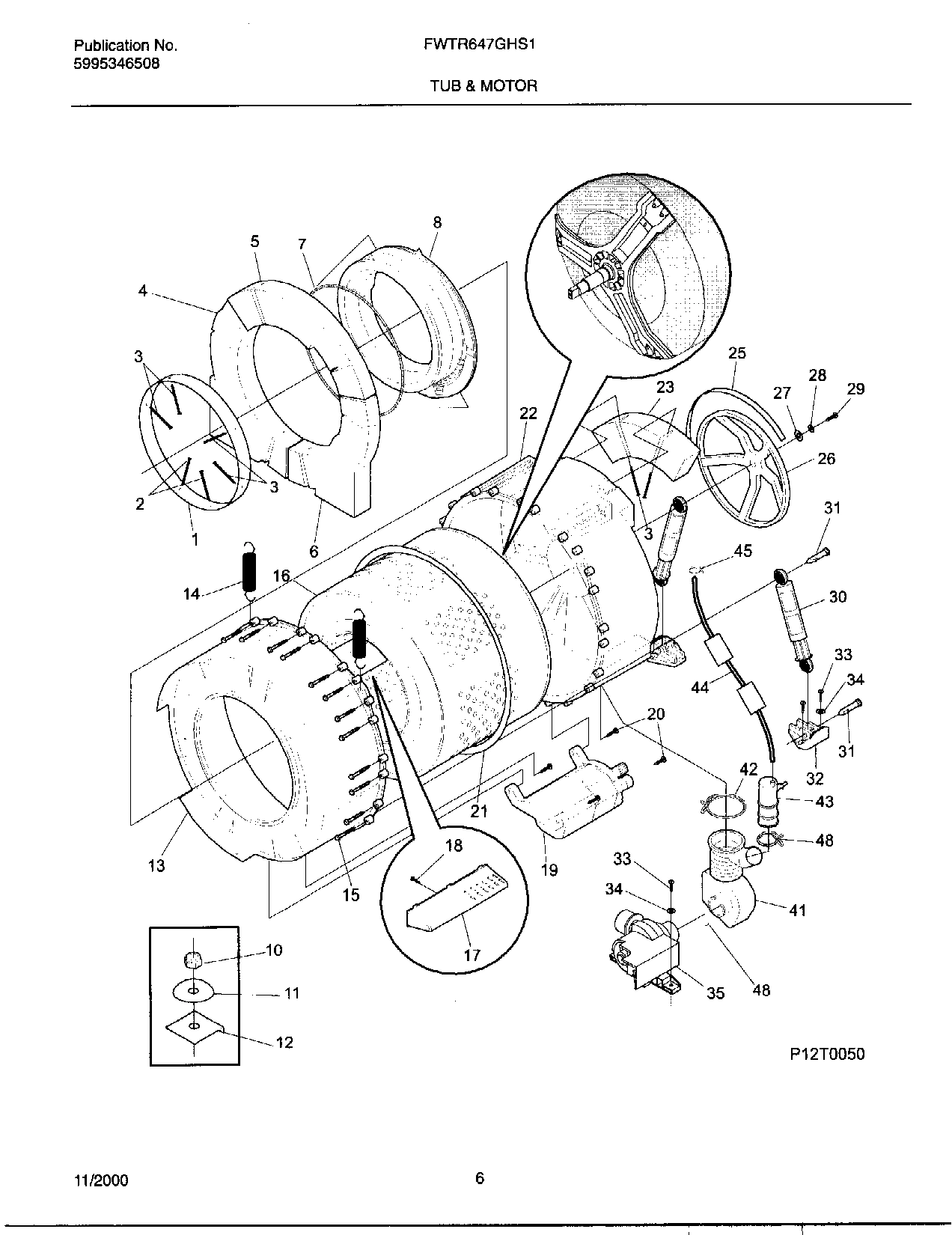 06 - WSHR TUB,MOTOR