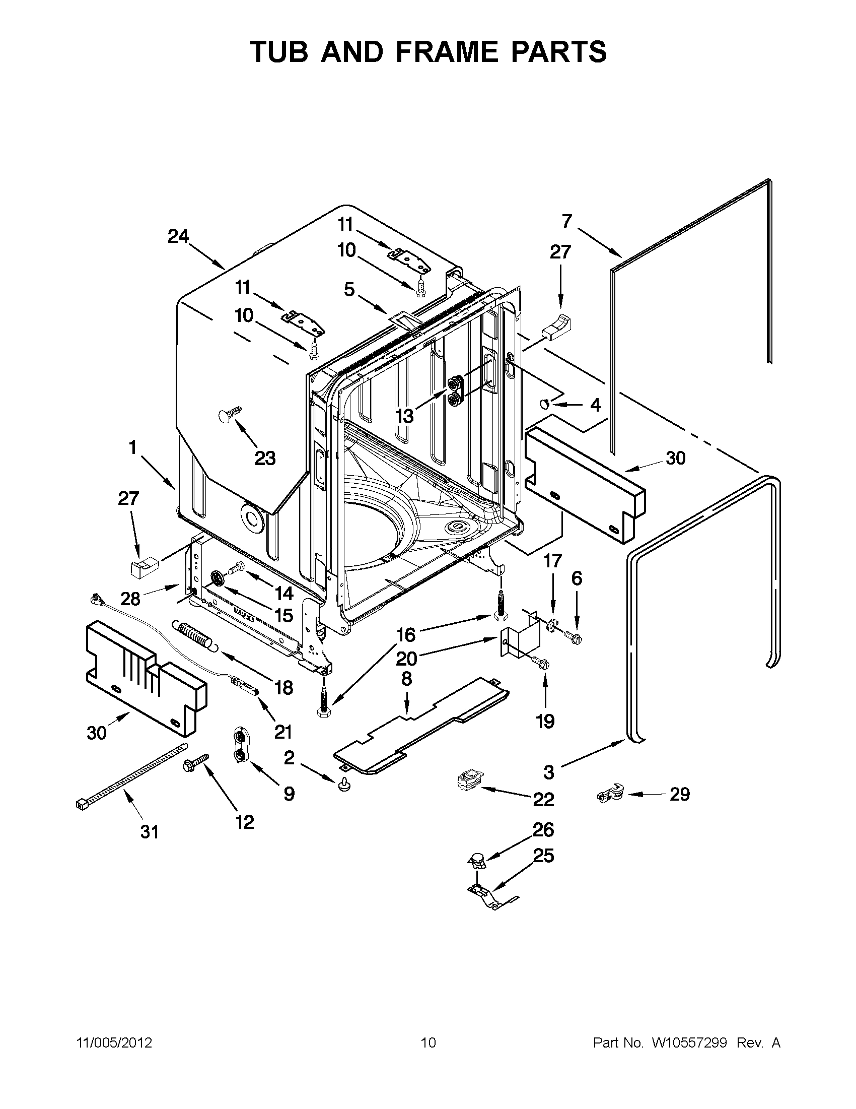 05 - TUB AND FRAME PARTS
