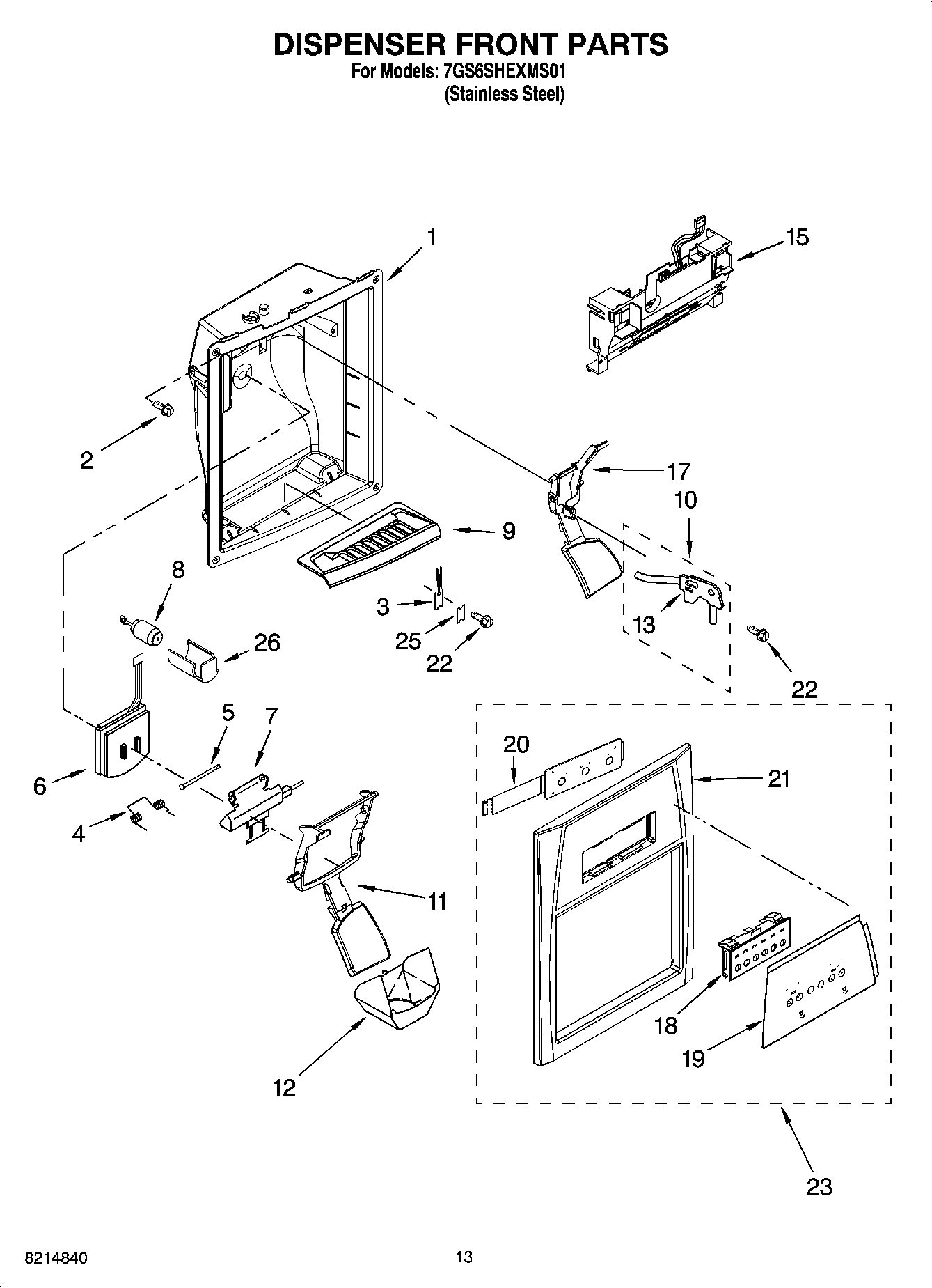 08 - DISPENSER FRONT PARTS