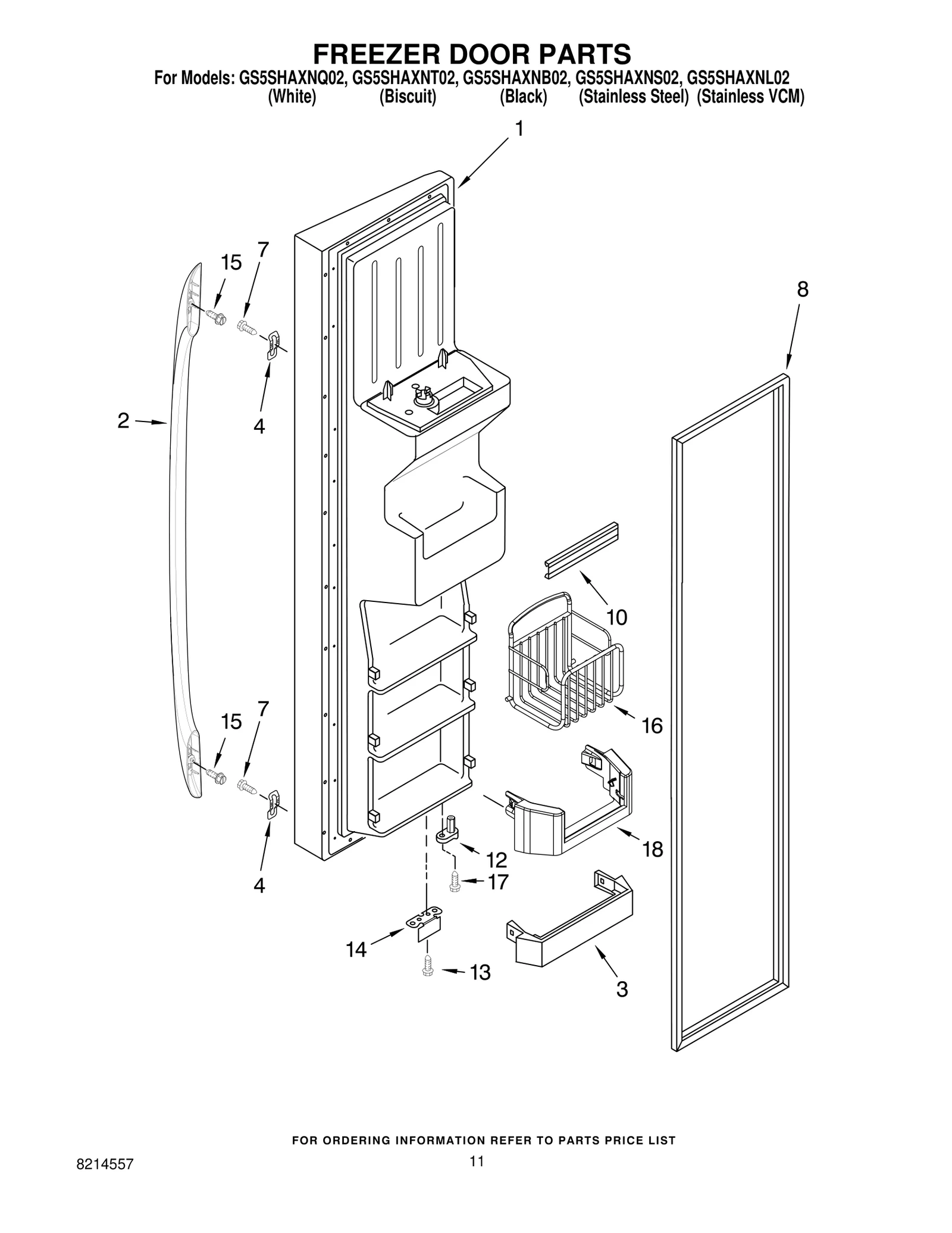 FREEZER DOOR PARTS