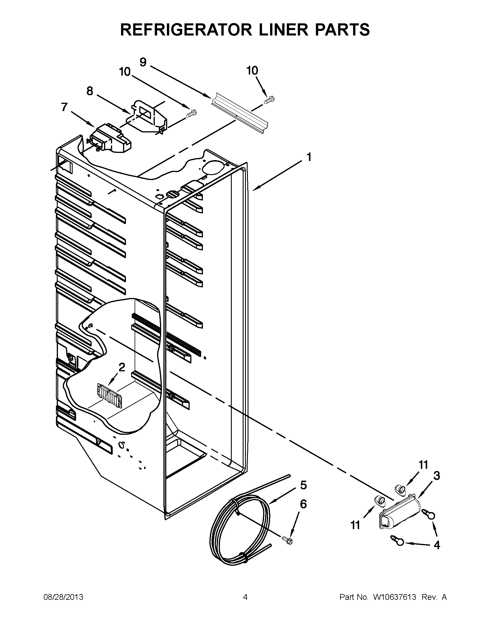 03 - REFRIGERATOR LINER PARTS