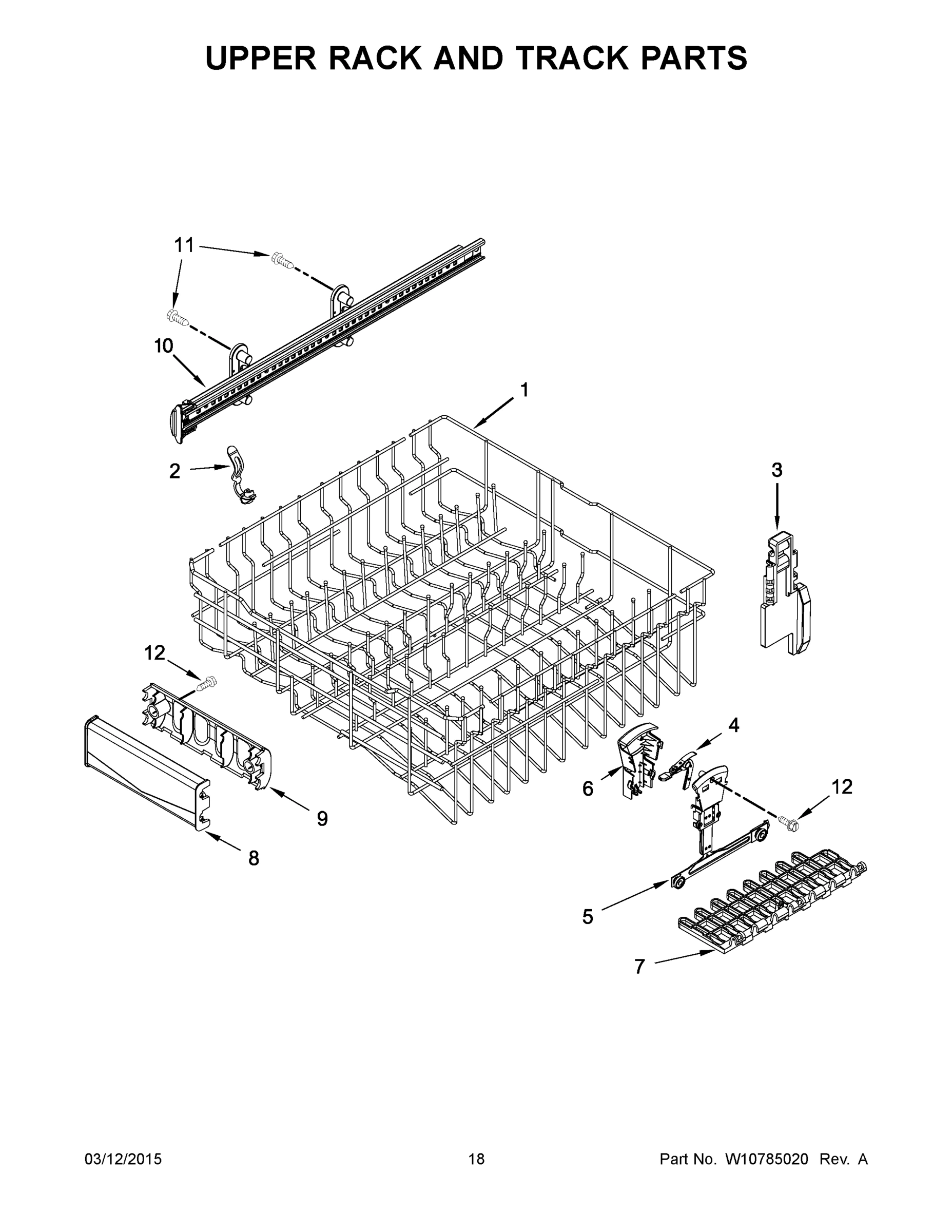 10 - UPPER RACK AND TRACK PARTS