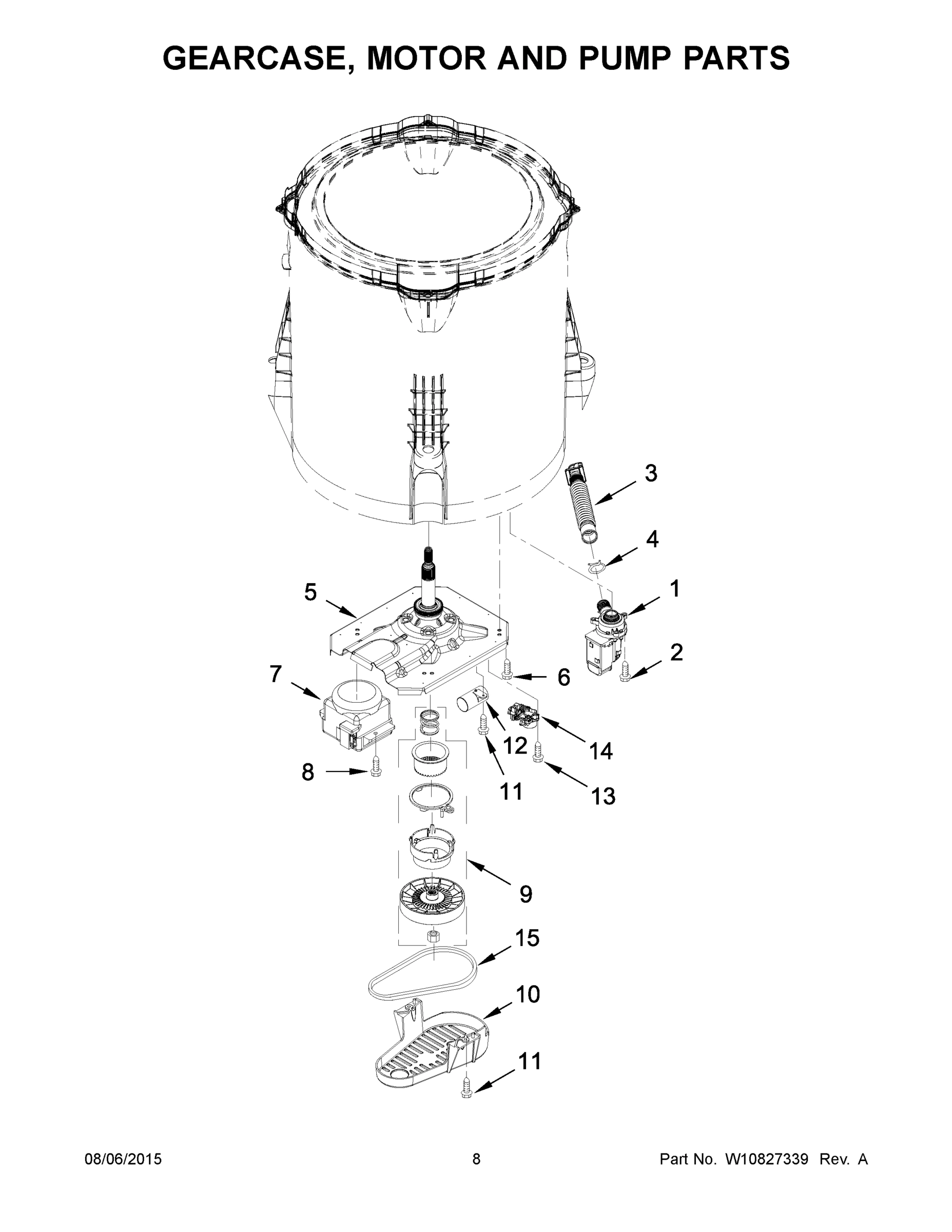 05 - GEARCASE, MOTOR AND PUMP PARTS