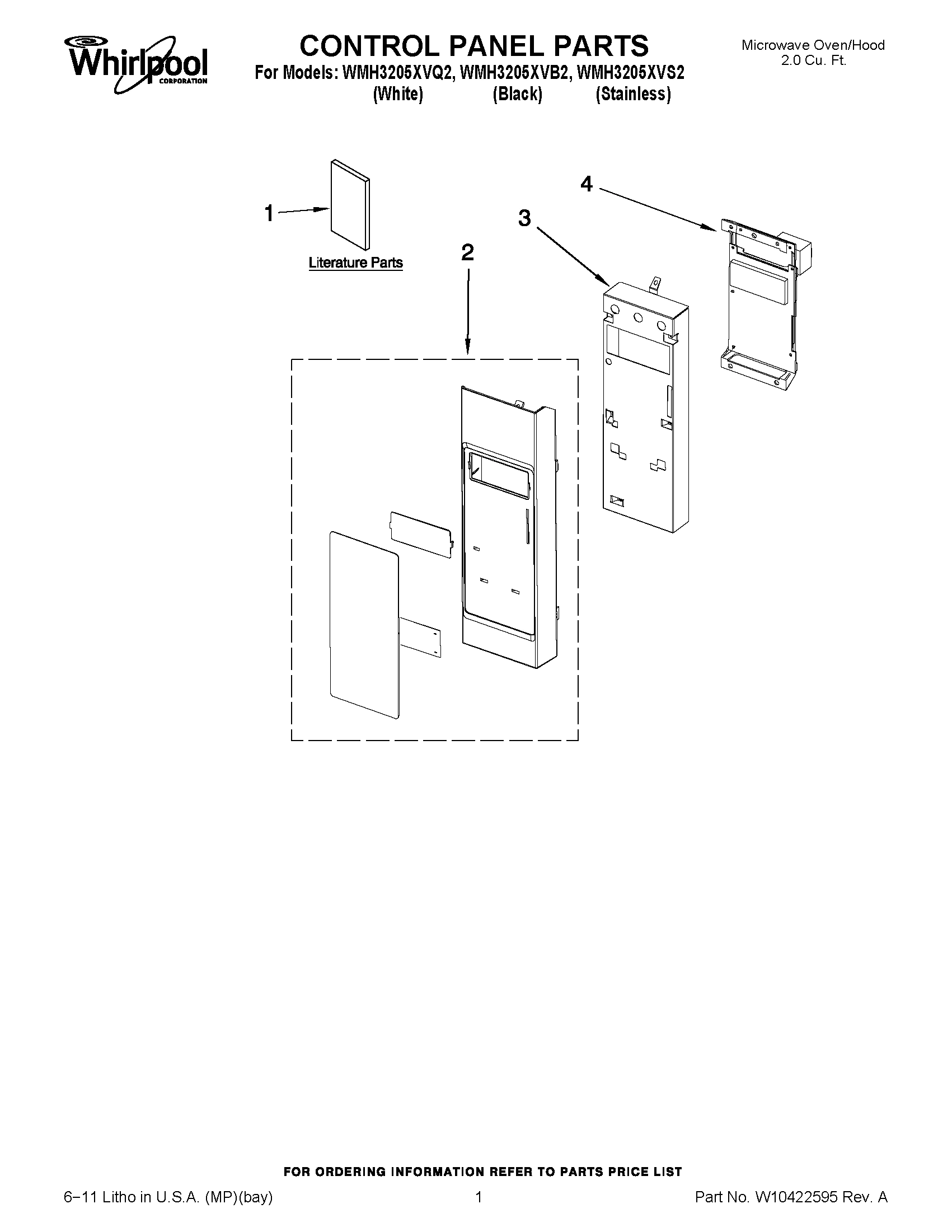 01 - CONTROL PANEL PARTS