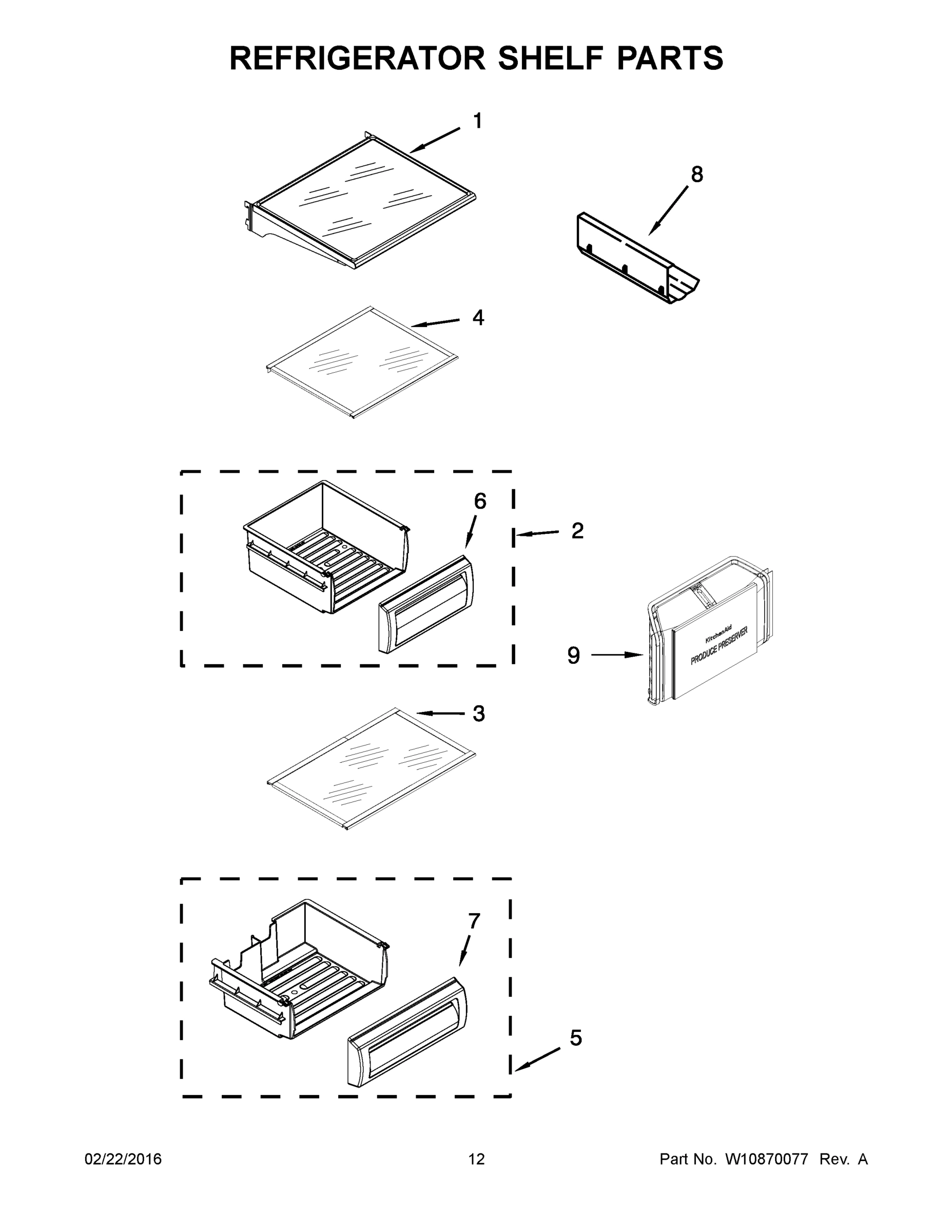 07 - REFRIGERATOR SHELF PARTS