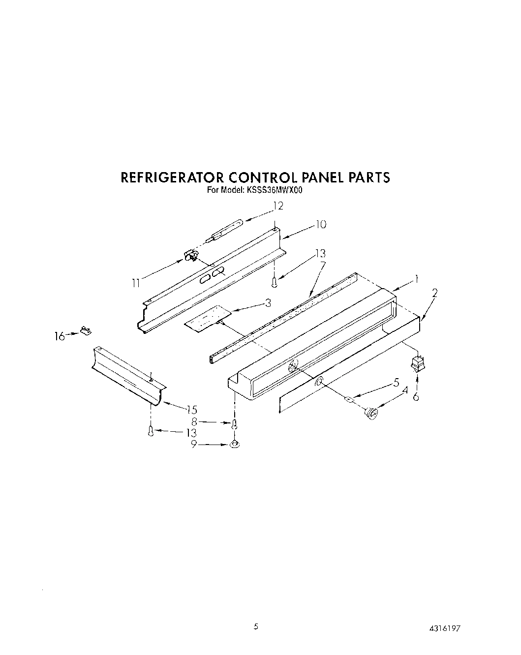 03 - REFRIGERATOR CONTROL PANEL