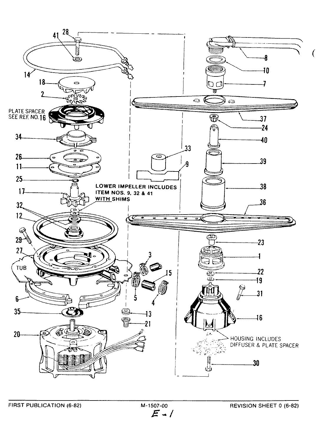 05 - MOTOR, HEATER & SPRAY ARM