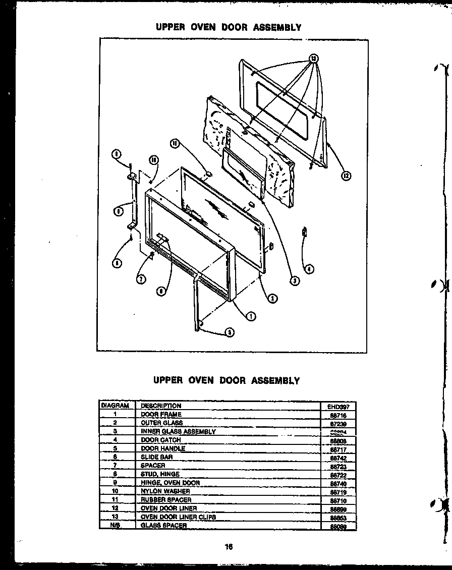 09 - UPPER OVEN DOOR ASSY