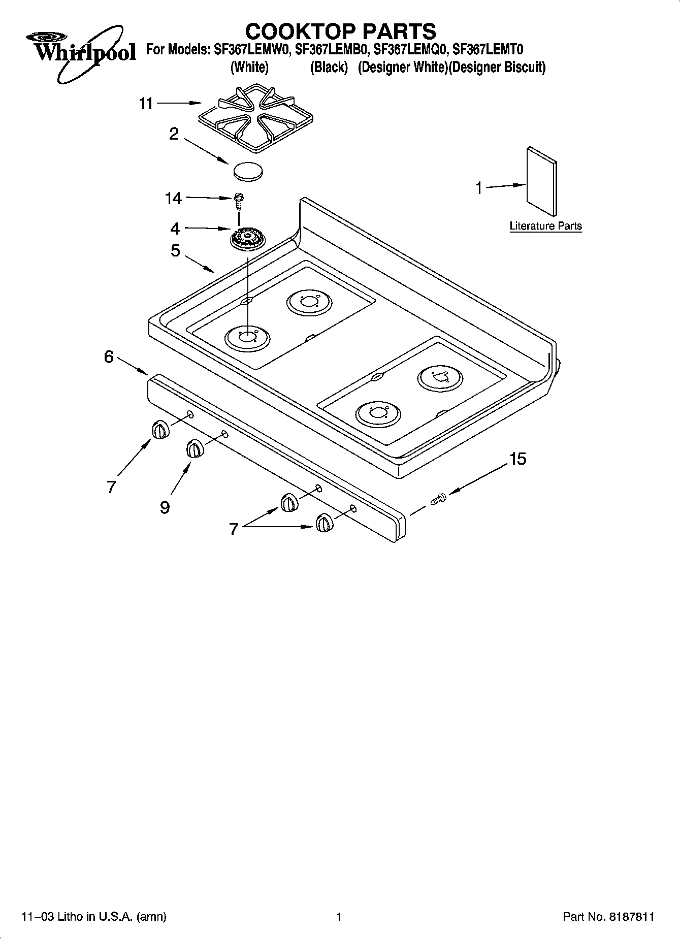 01 - COOKTOP PARTS