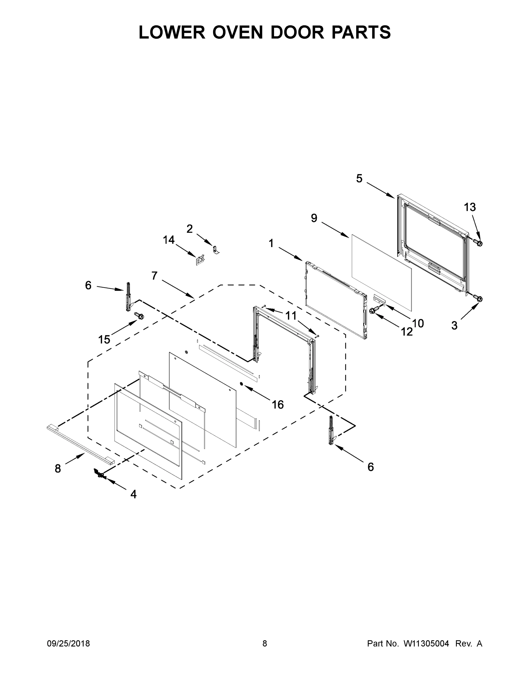 05 - LOWER OVEN DOOR PARTS