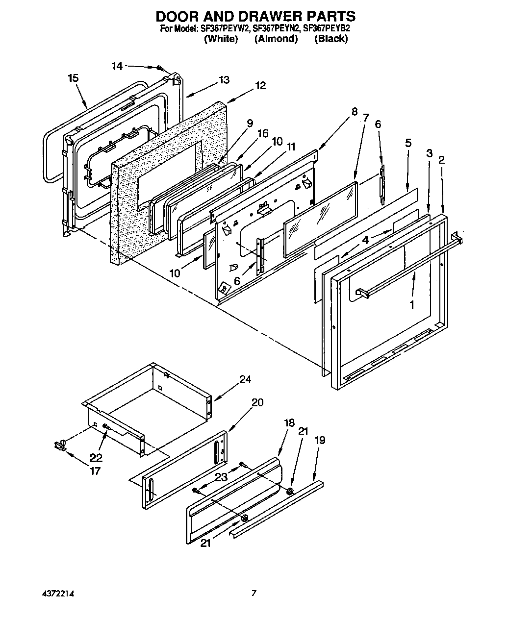 07 - OVEN DOOR AND DRAWER