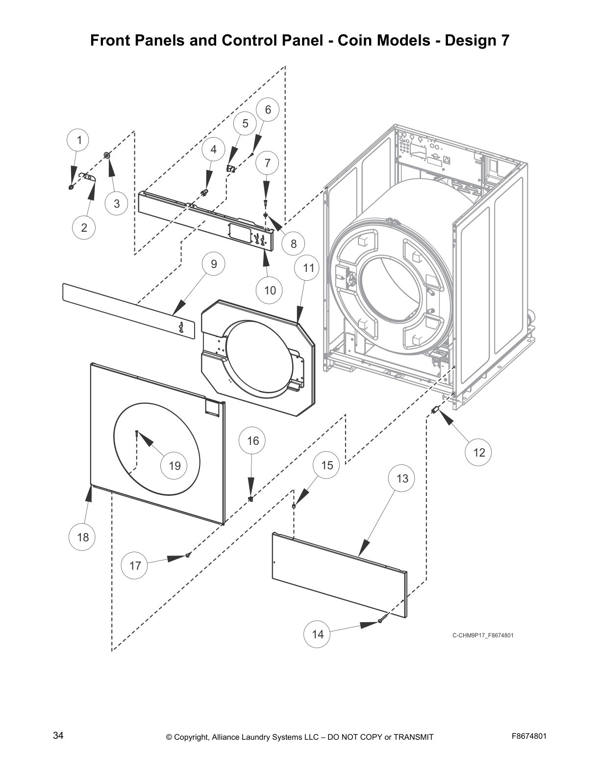 Front Panels and Control Panel - Coin Models - Design 7