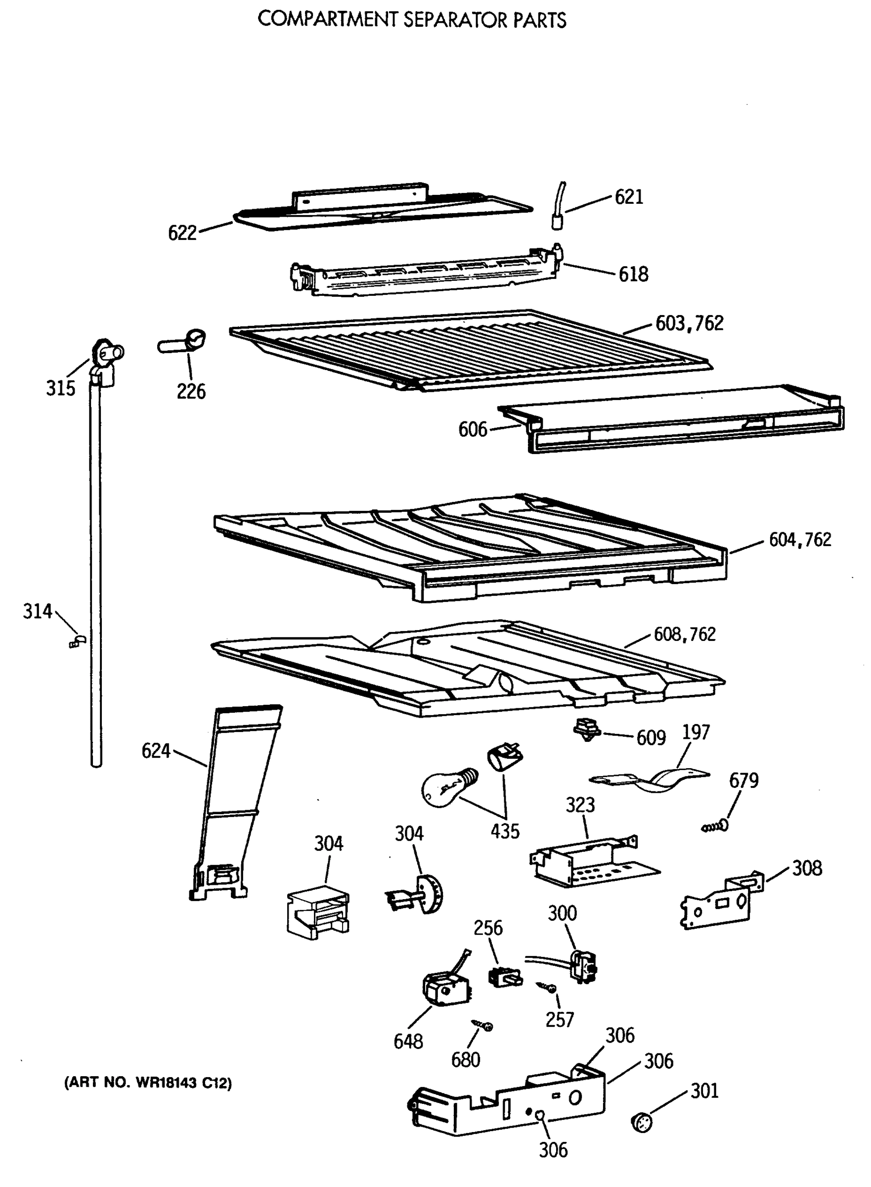 COMPARTMENT SEPARATOR PARTS