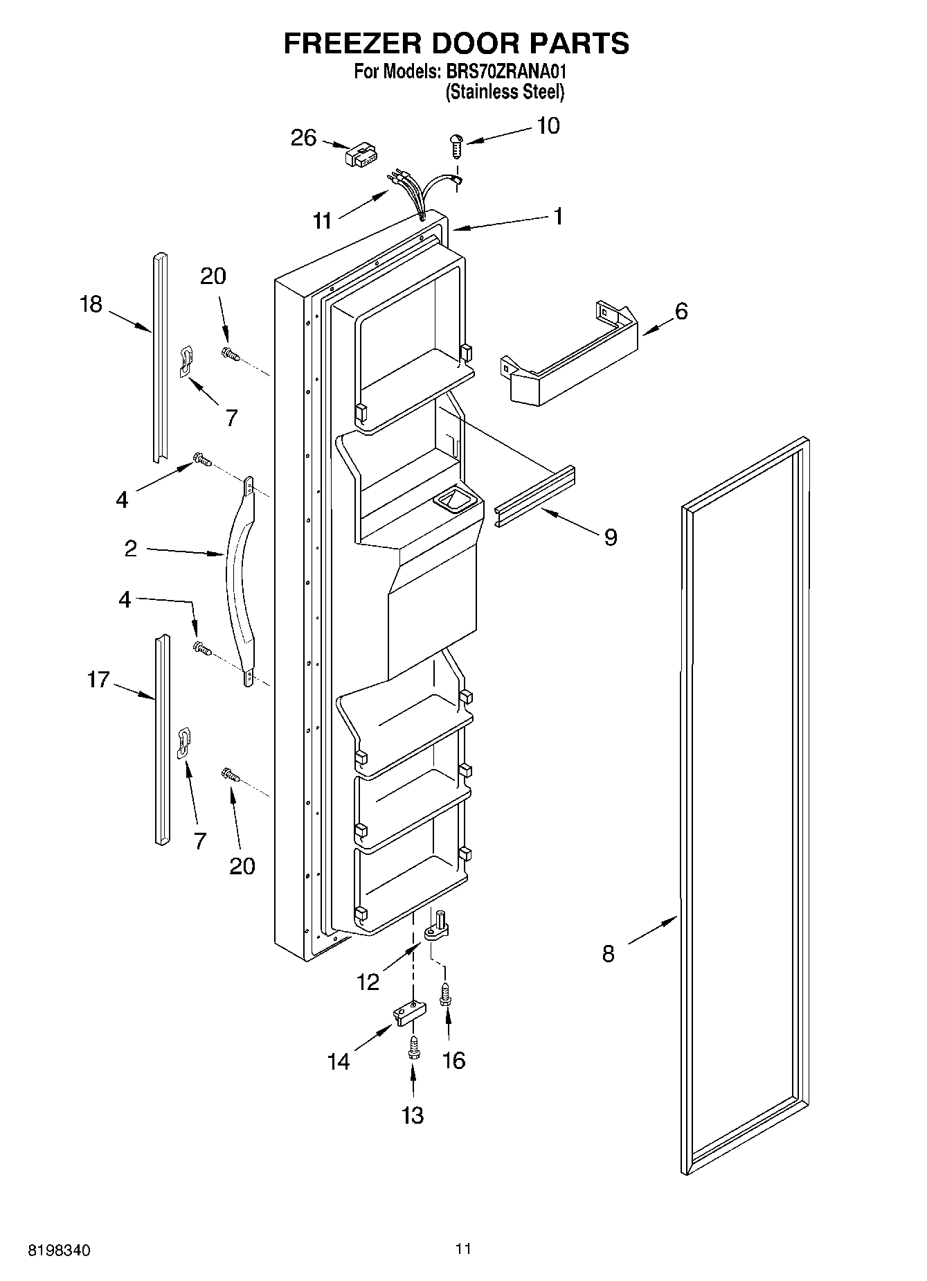 07 - FREEZER DOOR PARTS