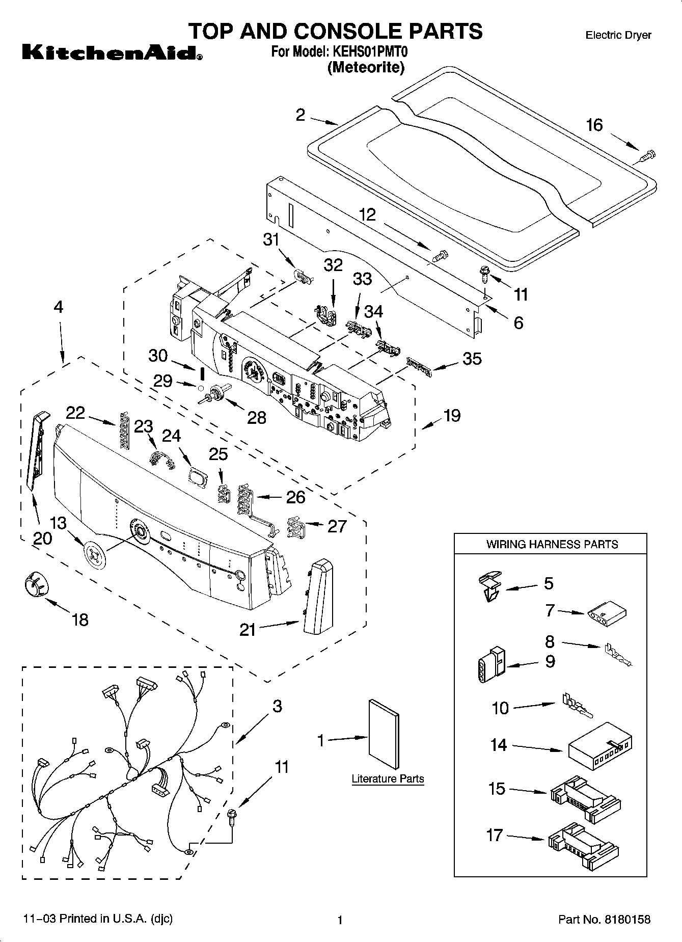 01 - TOP AND CONSOLE PARTS