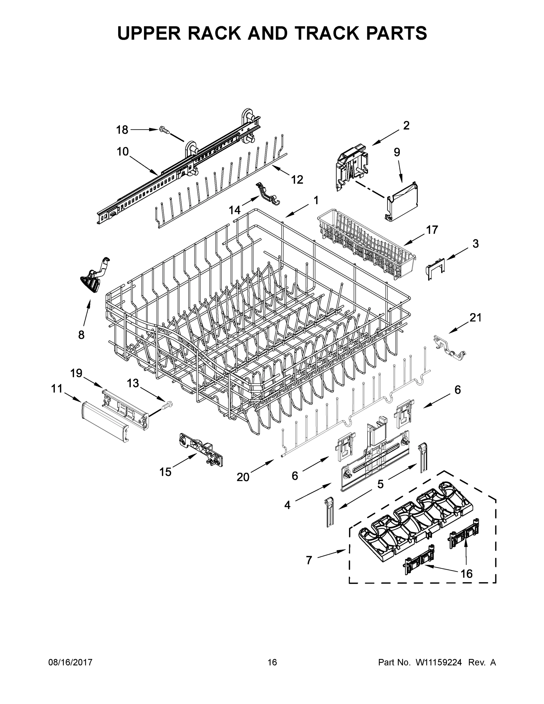 09 - UPPER RACK AND TRACK PARTS