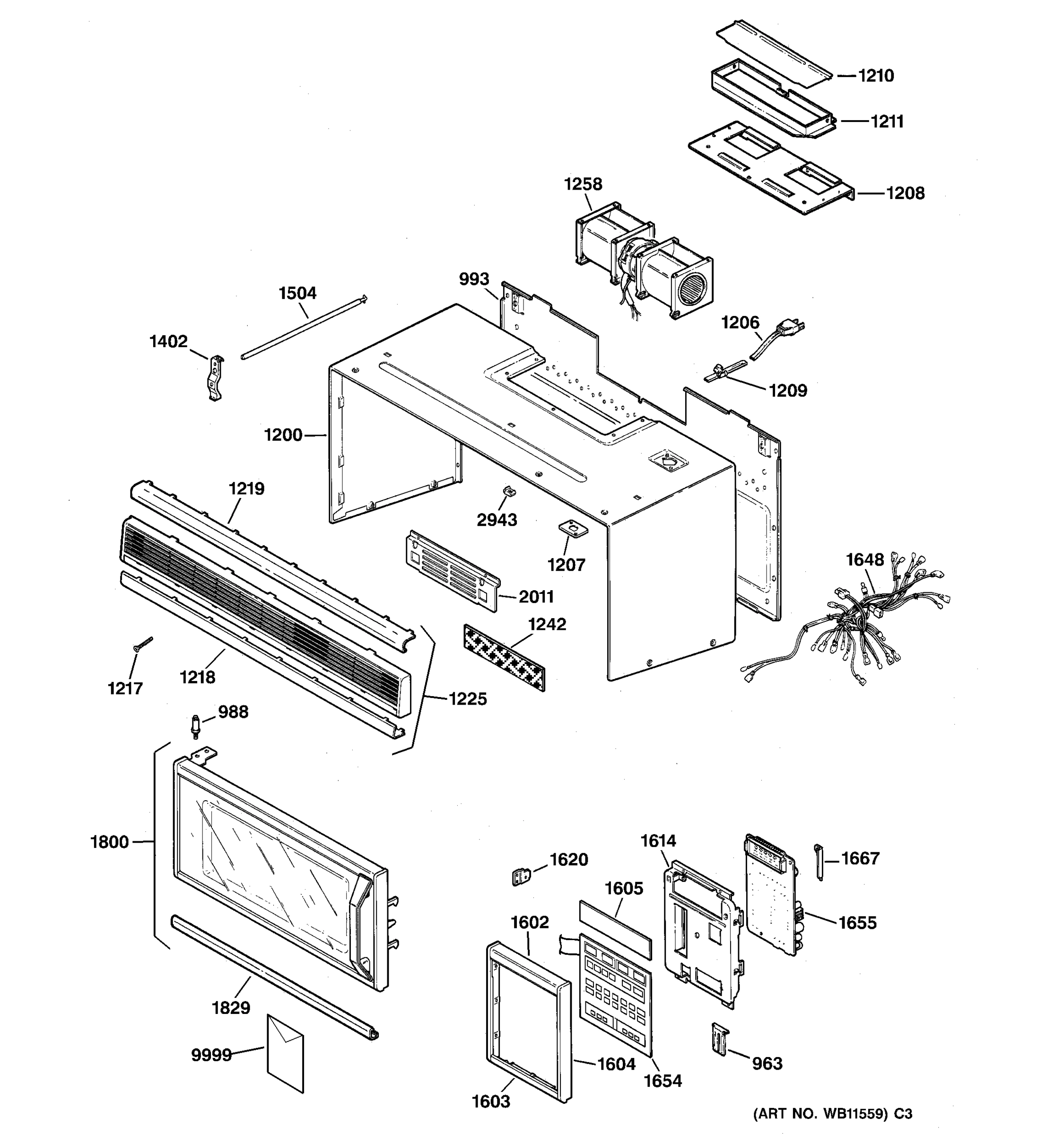 CONTROL PANEL , DOOR & CASE